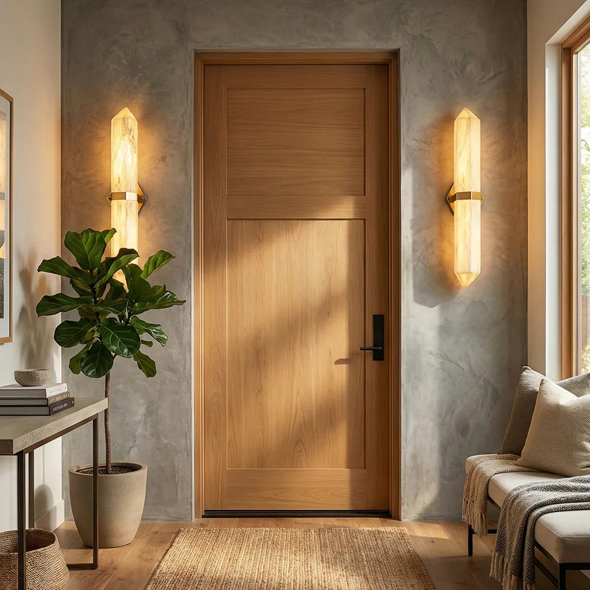 Alabaster Obelisk Wall Sconce – Alabaster detail 12