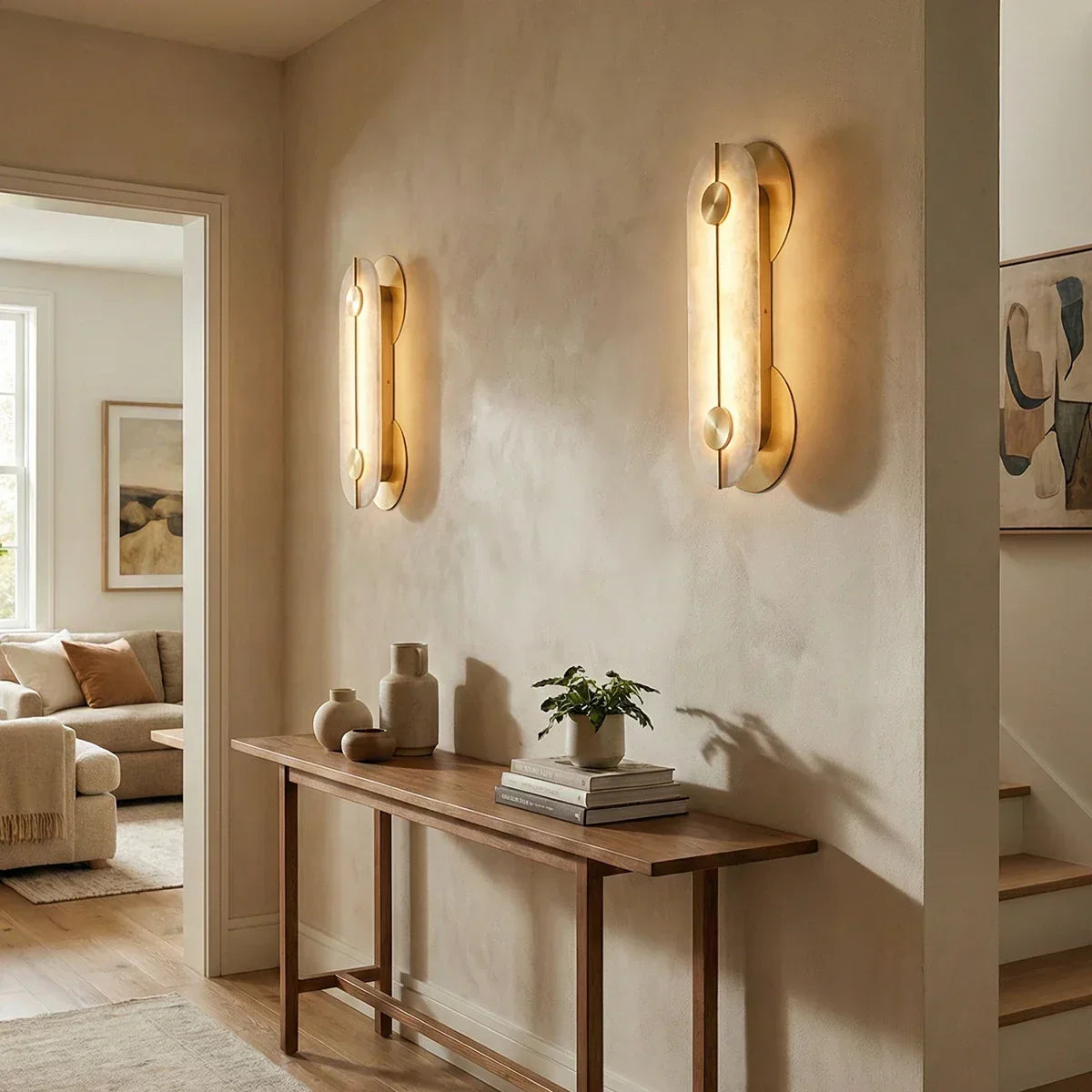 Alabaster Obvara Oval Wall Light – Alabaster detail 7