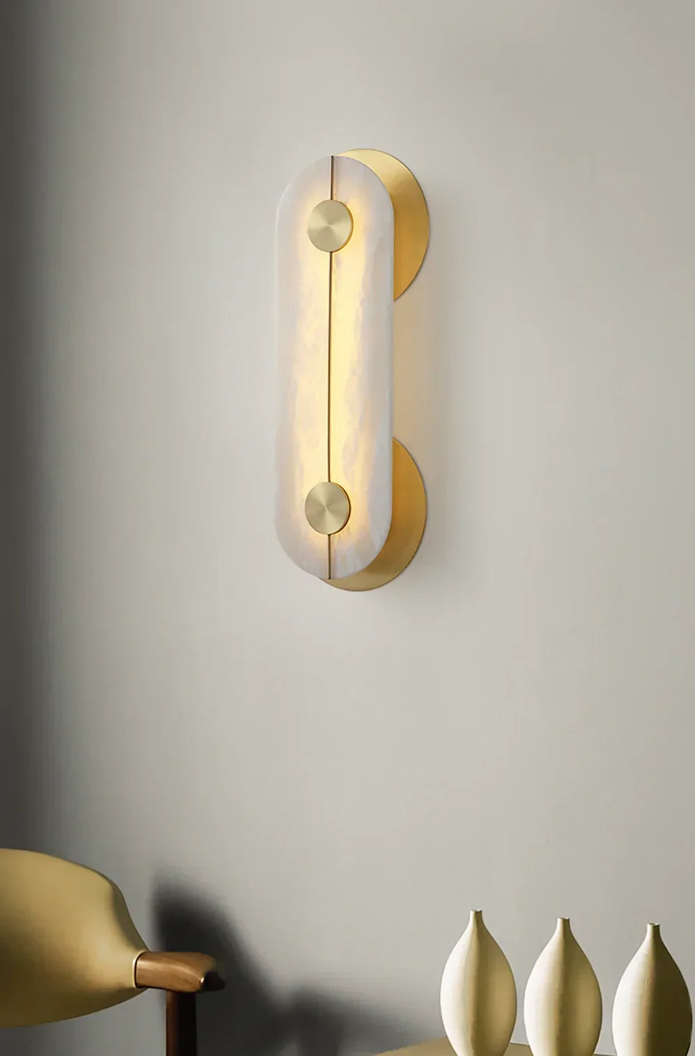Alabaster Obvara Oval Wall Light – Alabaster detail 12