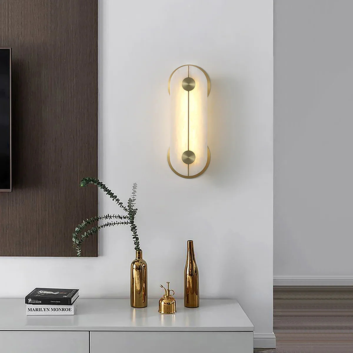 Alabaster Obvara Oval Wall Light – Alabaster detail 10