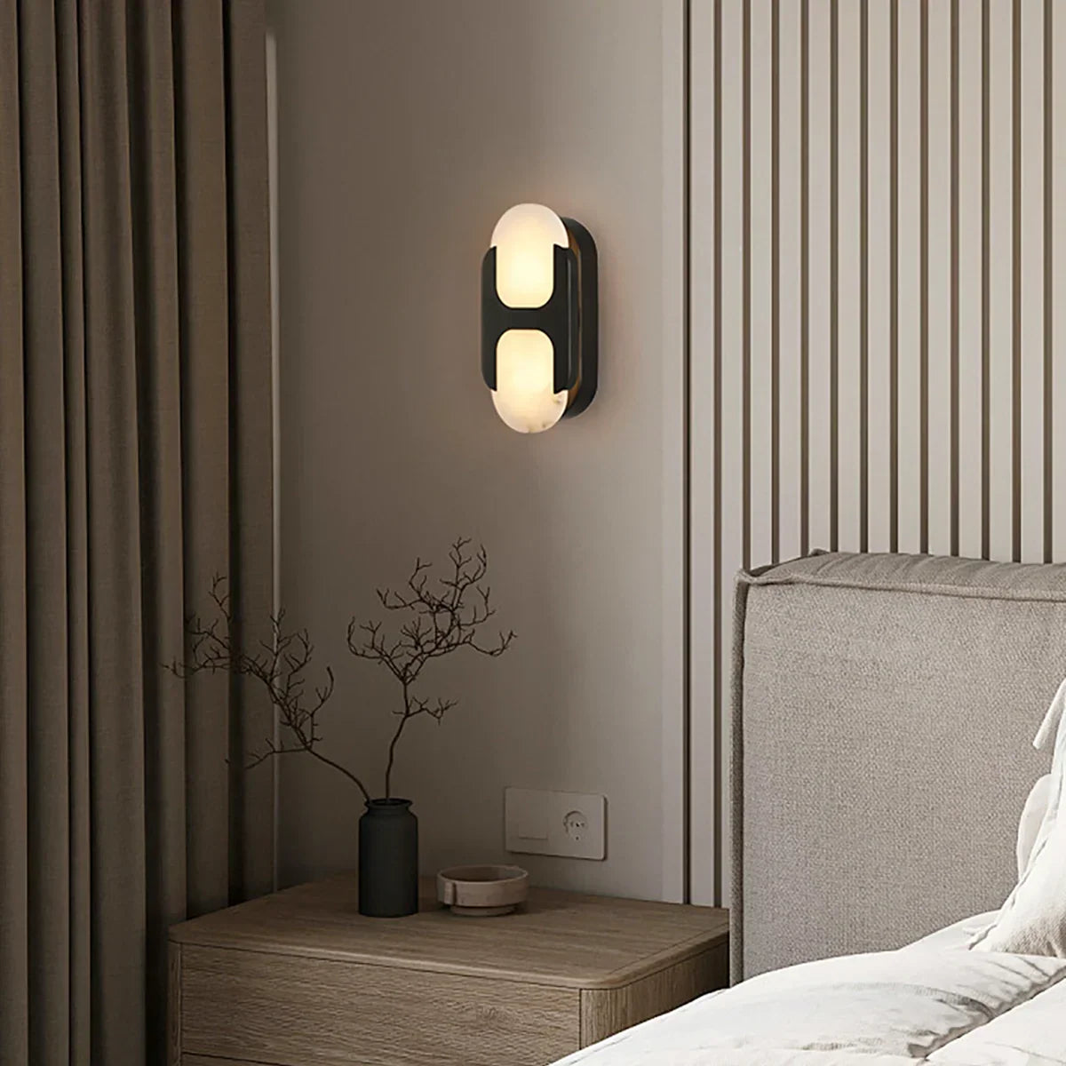 Alabaster Odin Oval Wall Sconce – Alabaster detail 8