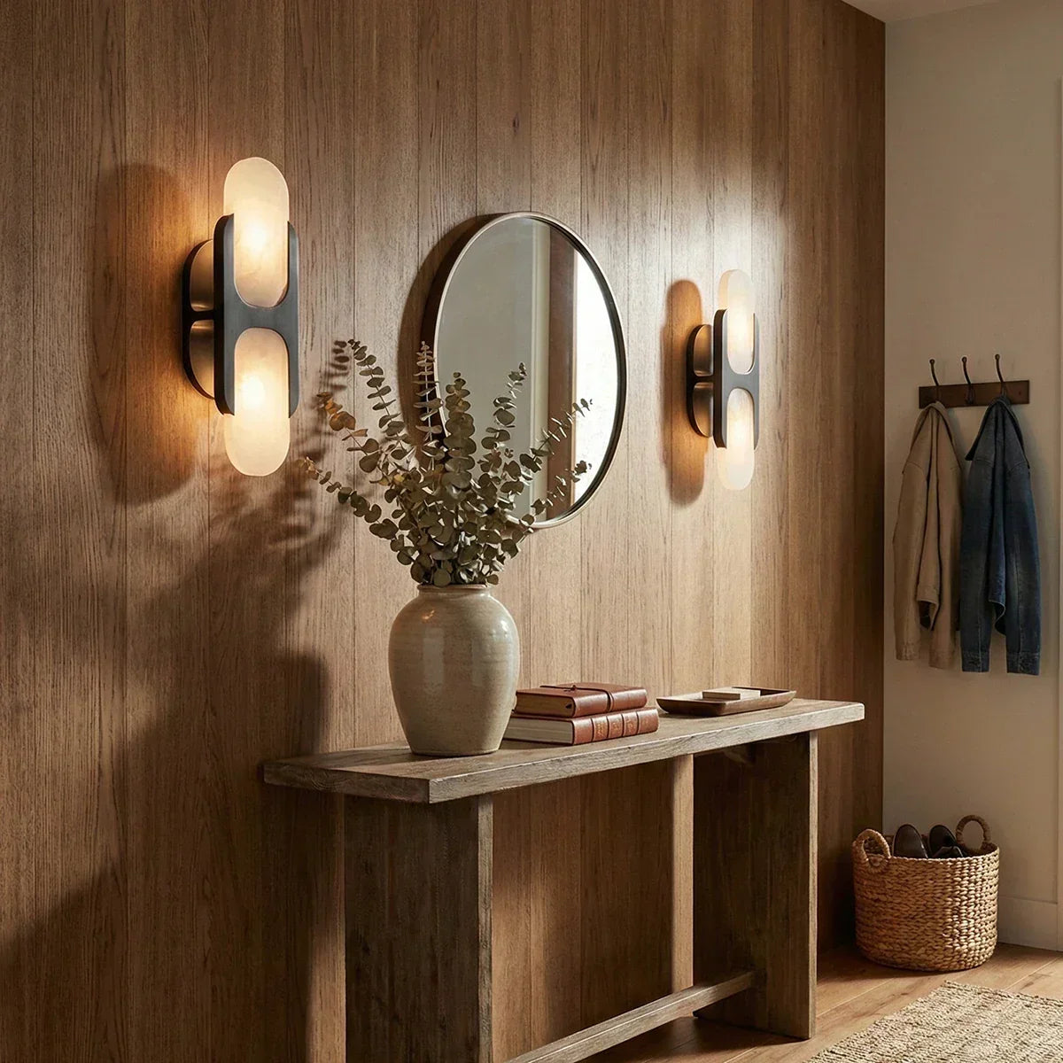 Alabaster Odin Oval Wall Sconce – Alabaster detail 12