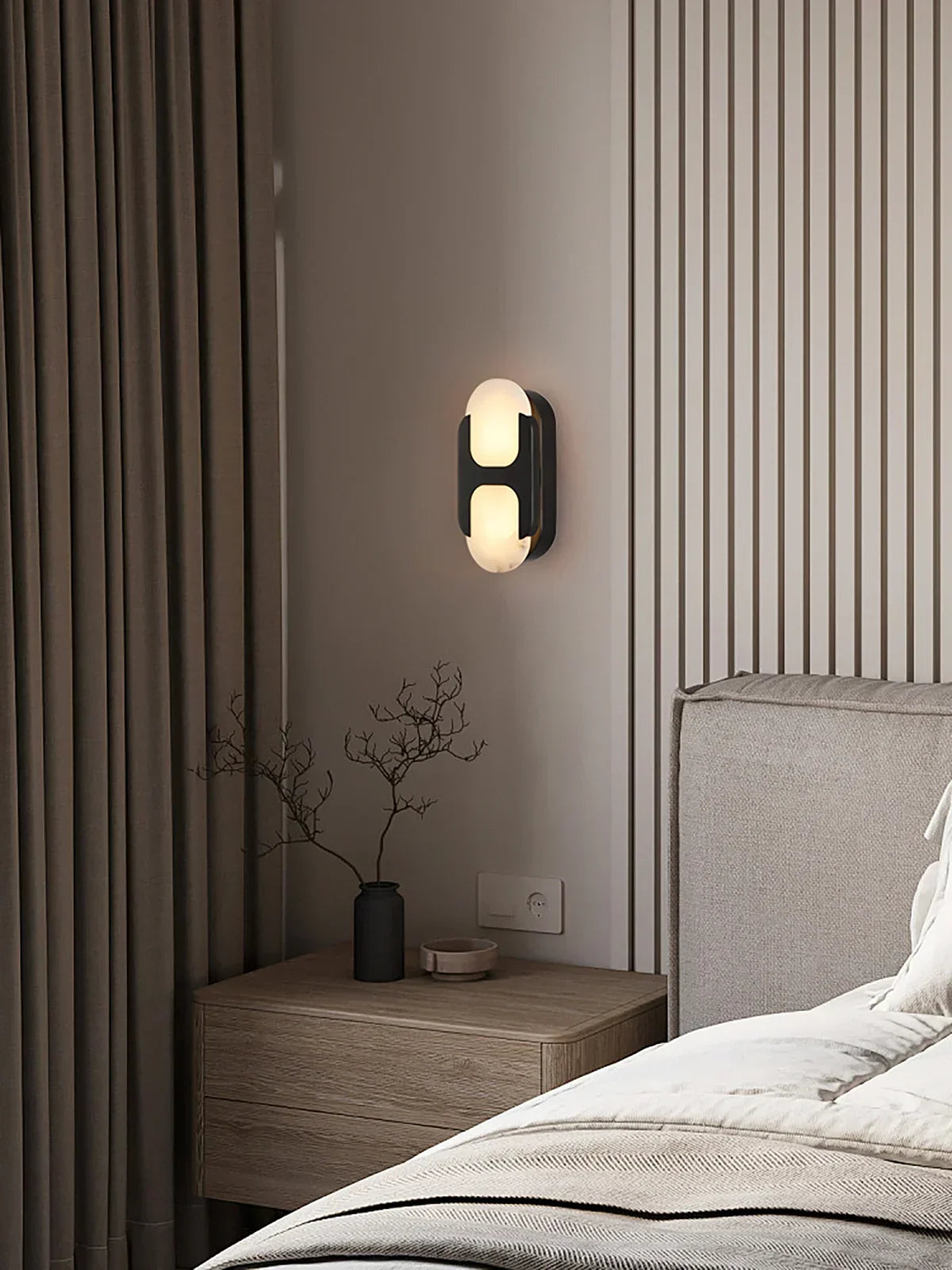 Alabaster Odin Oval Wall Sconce – Alabaster detail 14