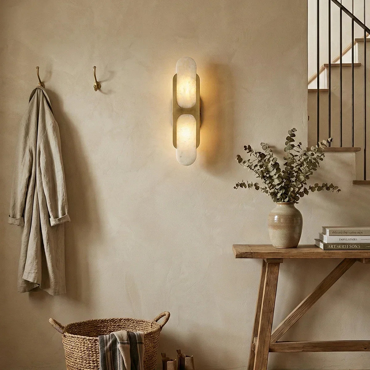Alabaster Odin Oval Wall Sconce – Alabaster detail 7