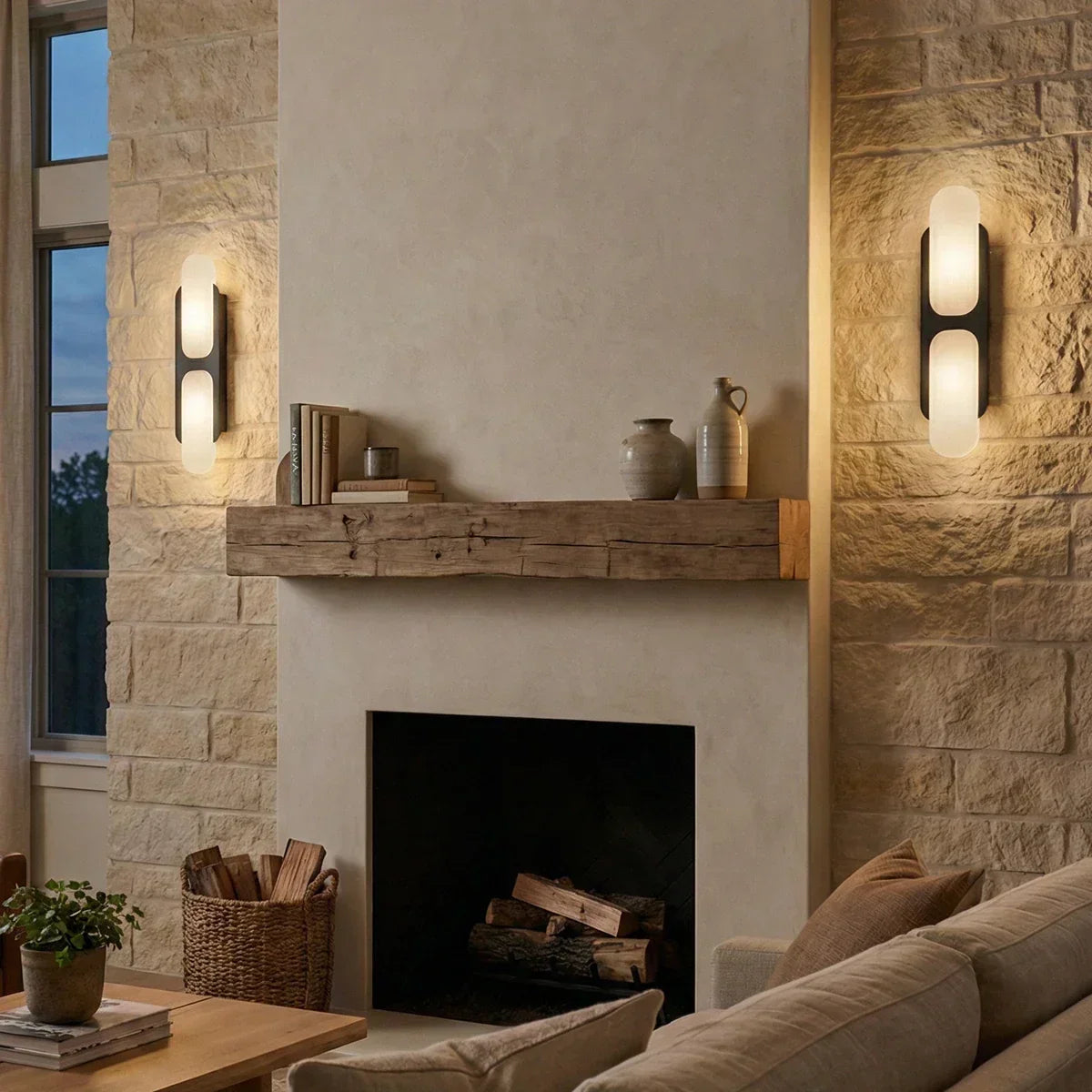 Alabaster Odin Oval Wall Sconce – Alabaster detail 13