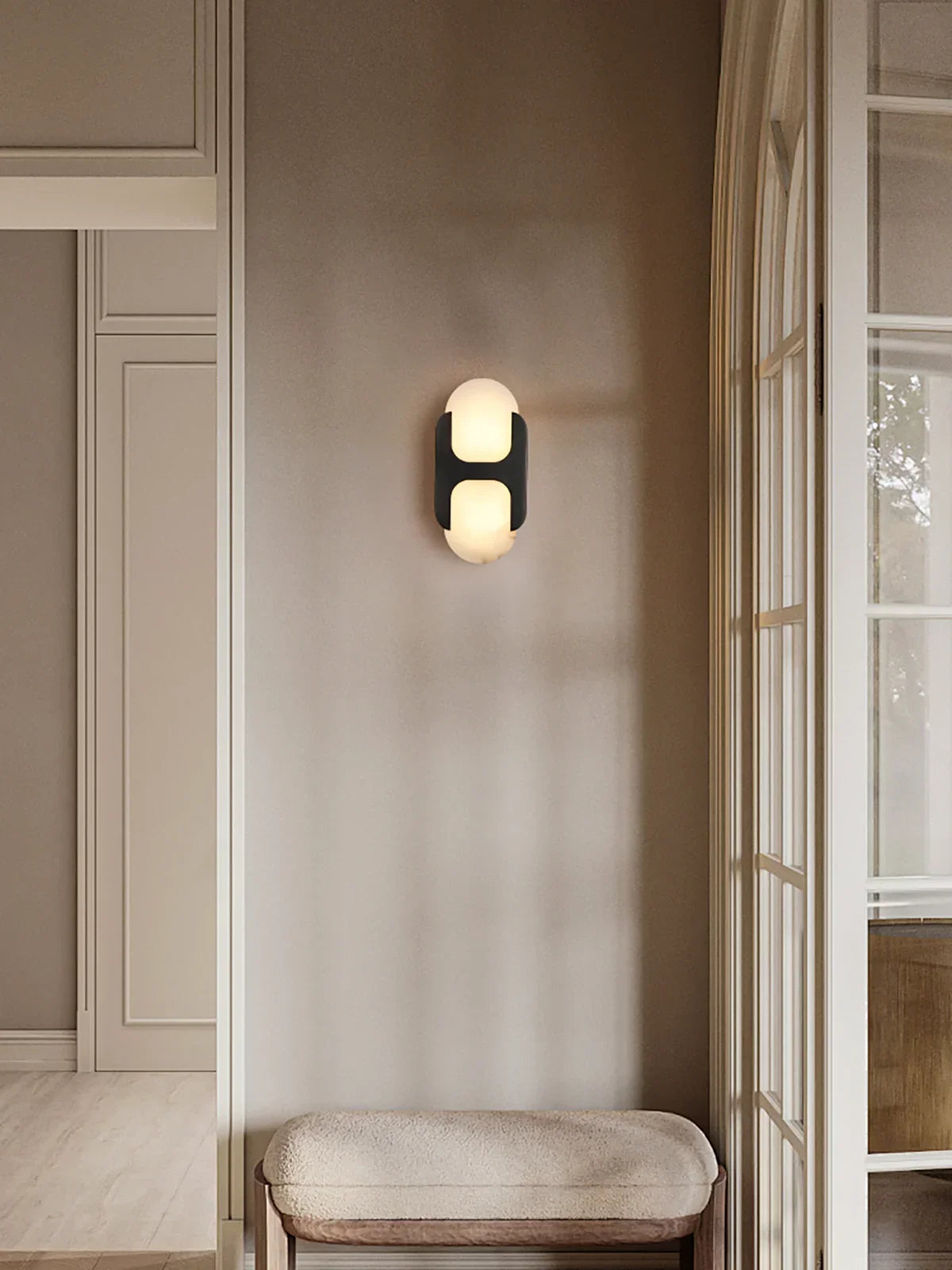 Alabaster Odin Oval Wall Sconce – Alabaster detail 16