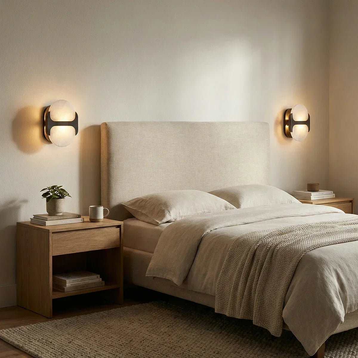Alabaster Odin Oval Wall Sconce – Alabaster detail 10