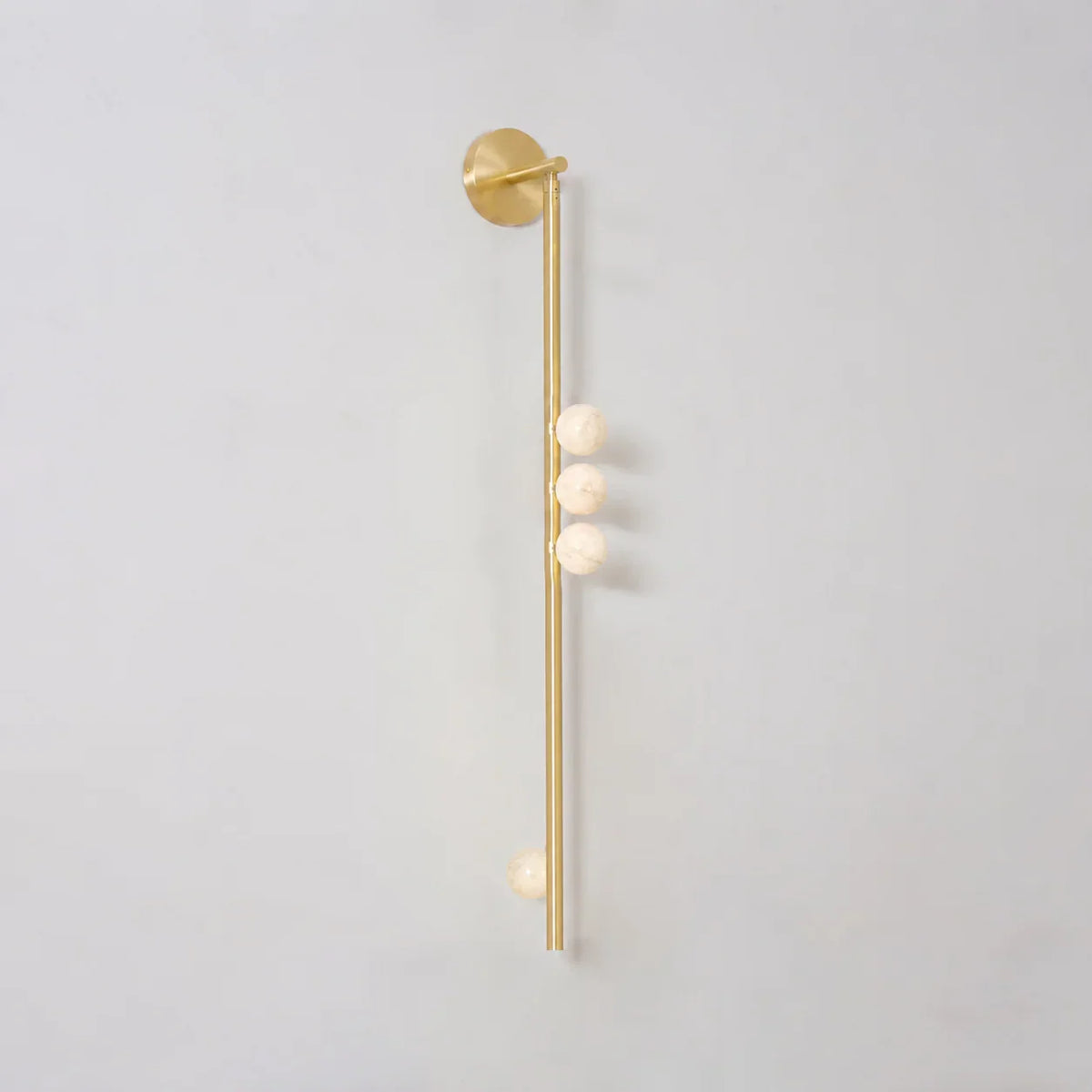 Alabaster Orb Asteria Brass Wall Sconce – Alabaster detail 14
