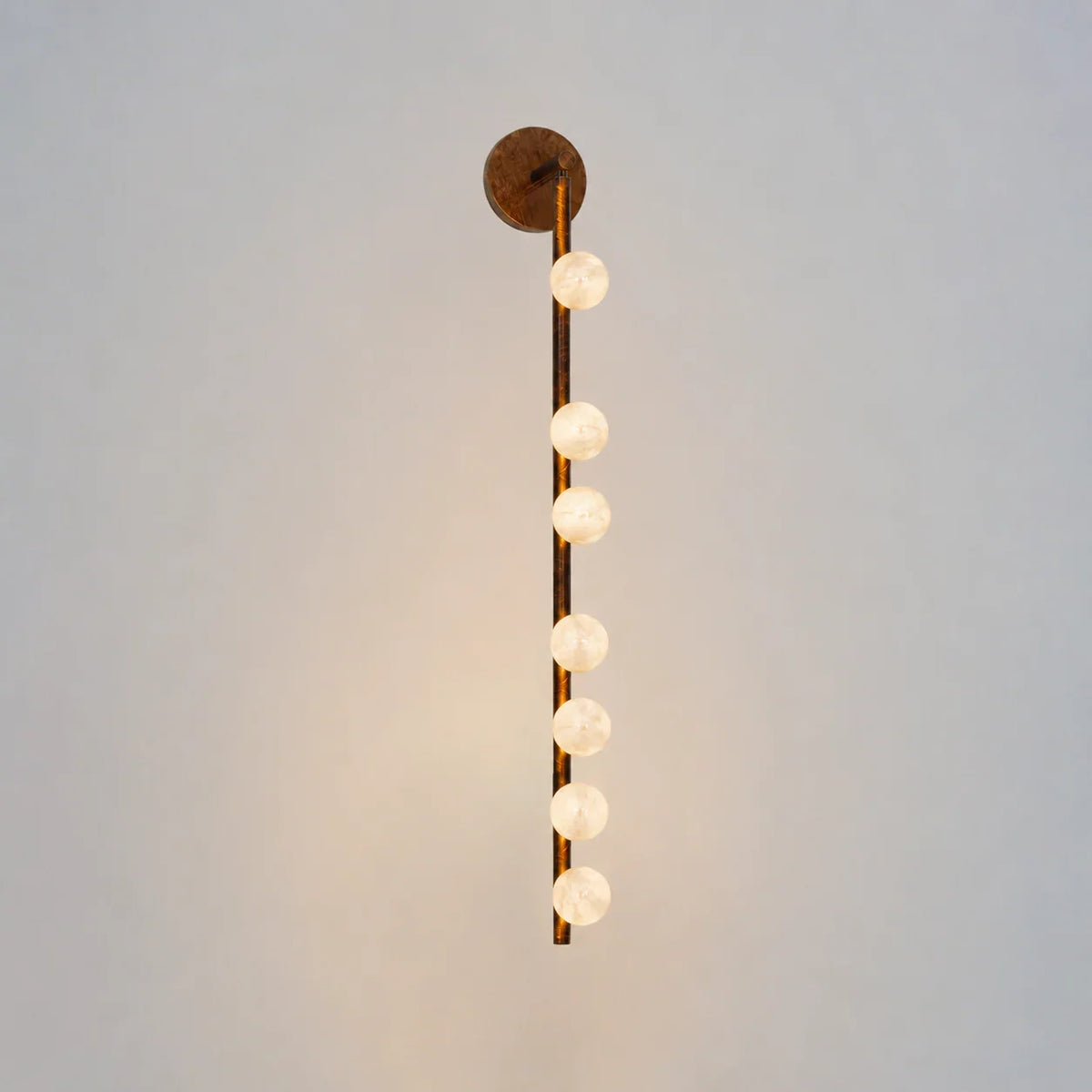 Alabaster Orb Asteria Brass Wall Sconce – Alabaster detail 15