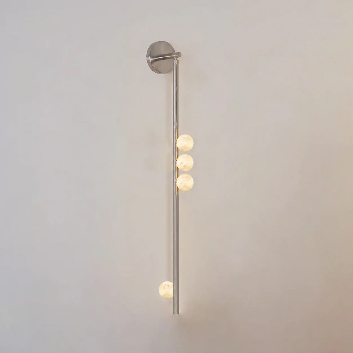 Alabaster Orb Asteria Brass Wall Sconce – Alabaster detail 16