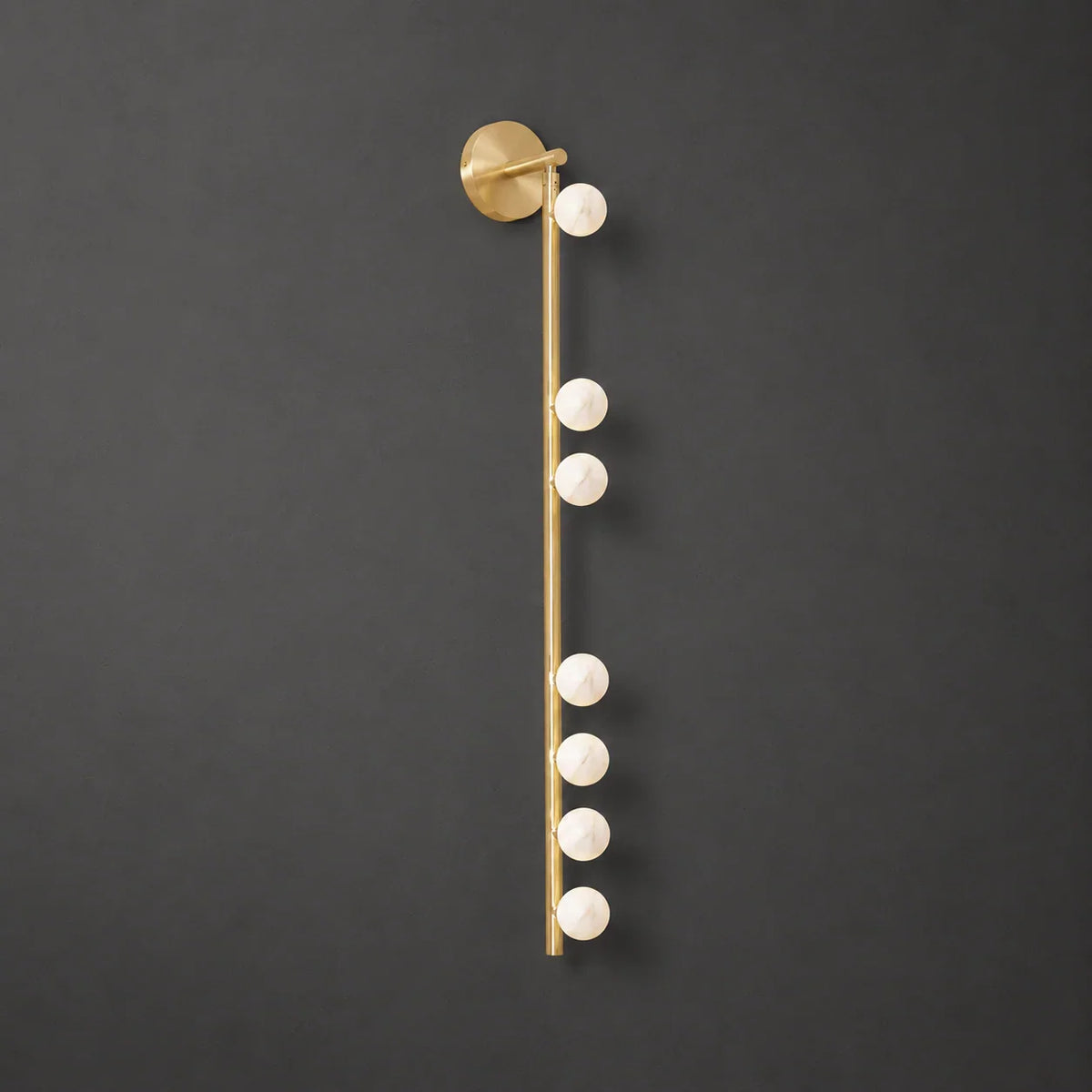 Alabaster Orb Asteria Brass Wall Sconce – Alabaster detail 17