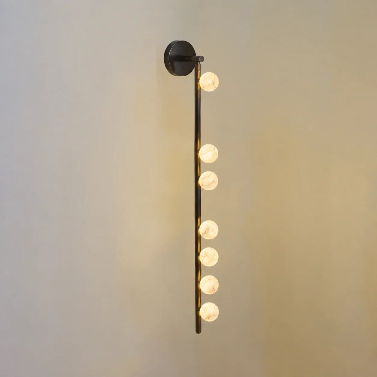 Alabaster Orb Asteria Brass Wall Sconce – Alabaster detail 20