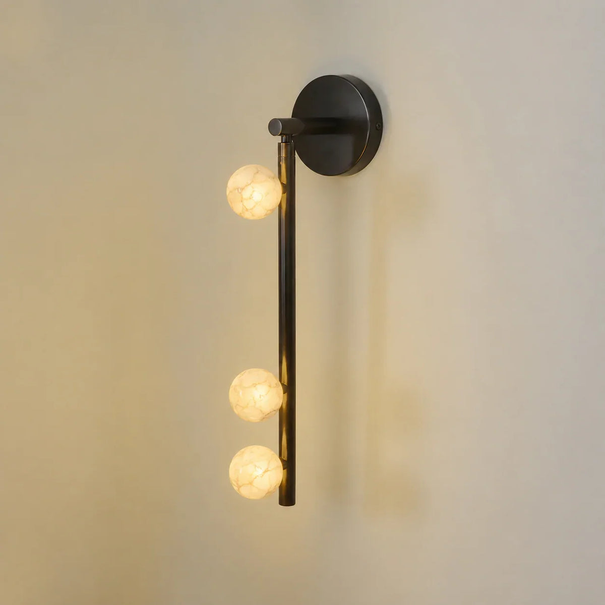 Alabaster Orb Asteria Brass Wall Sconce – Alabaster detail 22