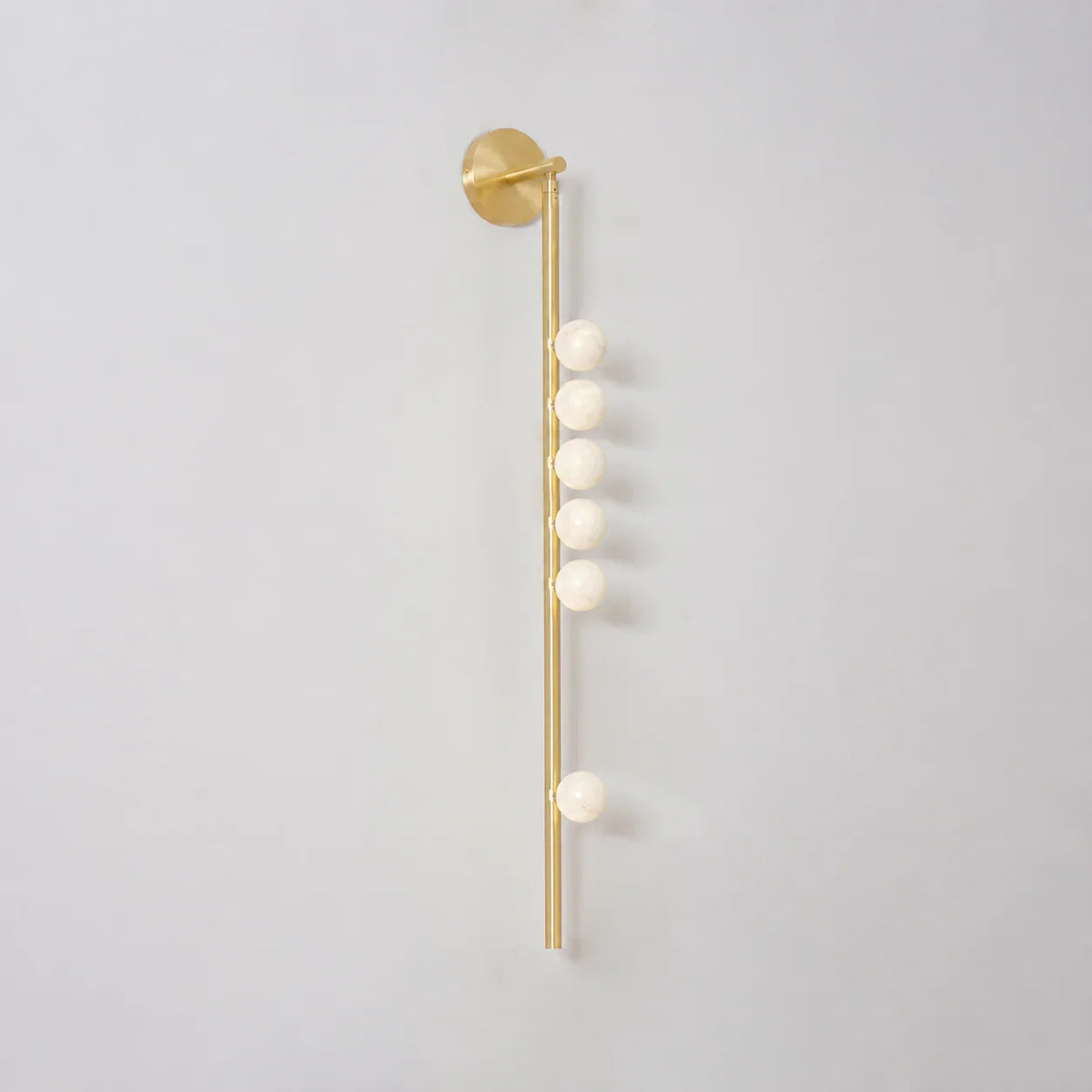 Alabaster Orb Asteria Brass Wall Sconce – Alabaster detail 23