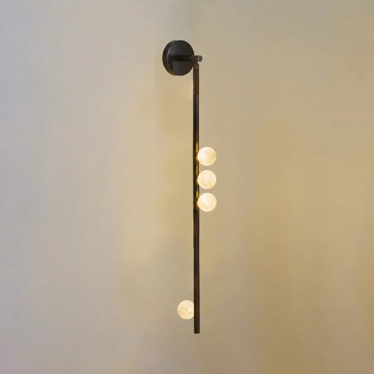 Alabaster Orb Asteria Brass Wall Sconce – Alabaster detail 25