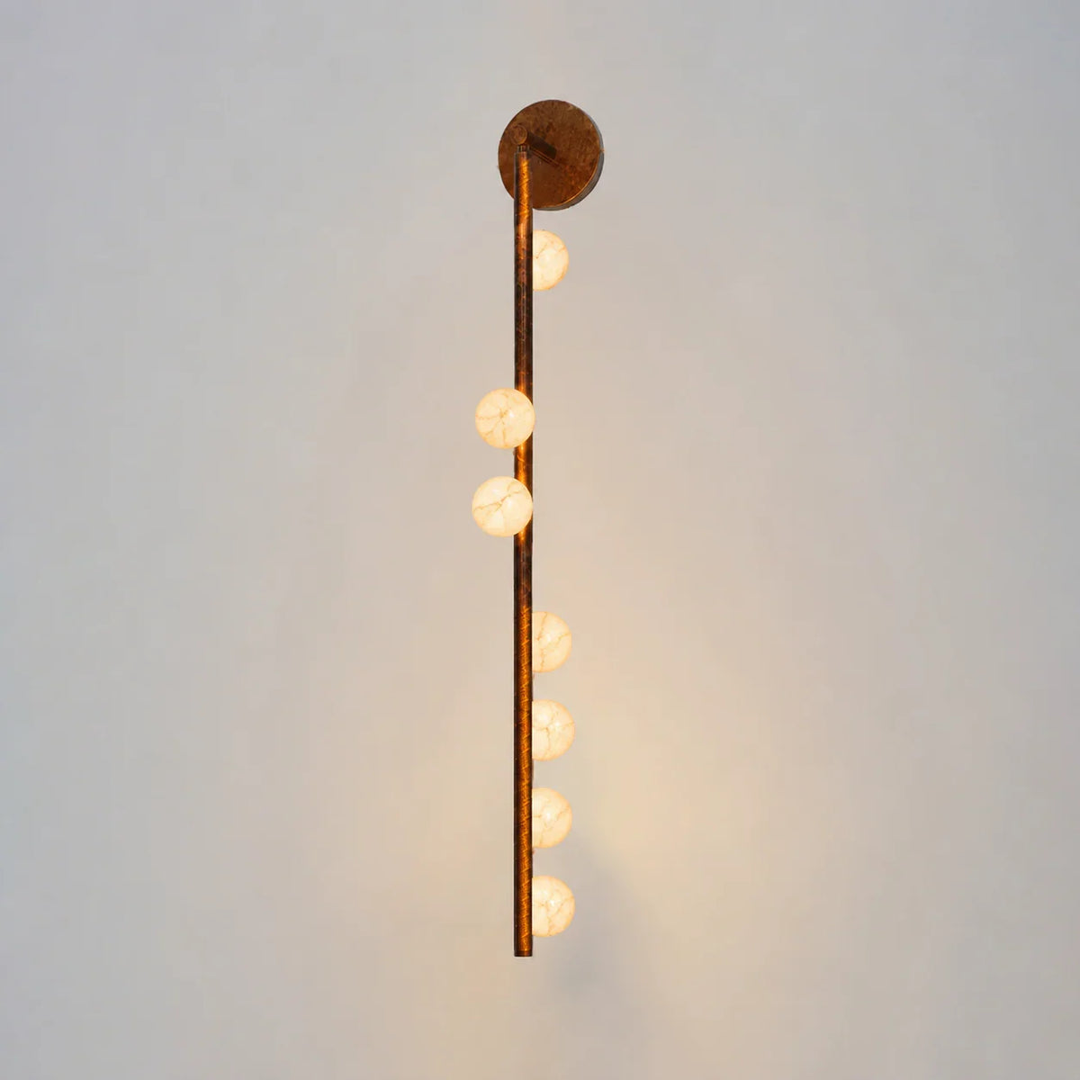 Alabaster Orb Asteria Brass Wall Sconce – Alabaster detail 27