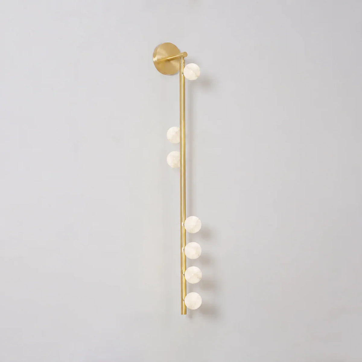Alabaster Orb Asteria Brass Wall Sconce – Alabaster detail 29