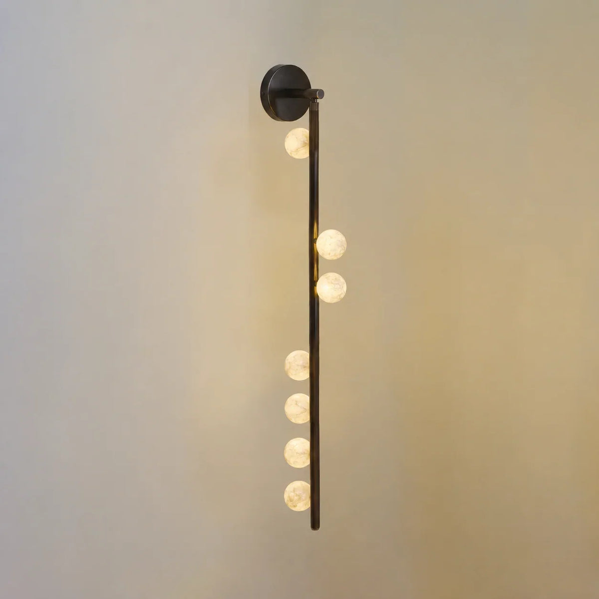 Alabaster Orb Asteria Brass Wall Sconce – Alabaster detail 30