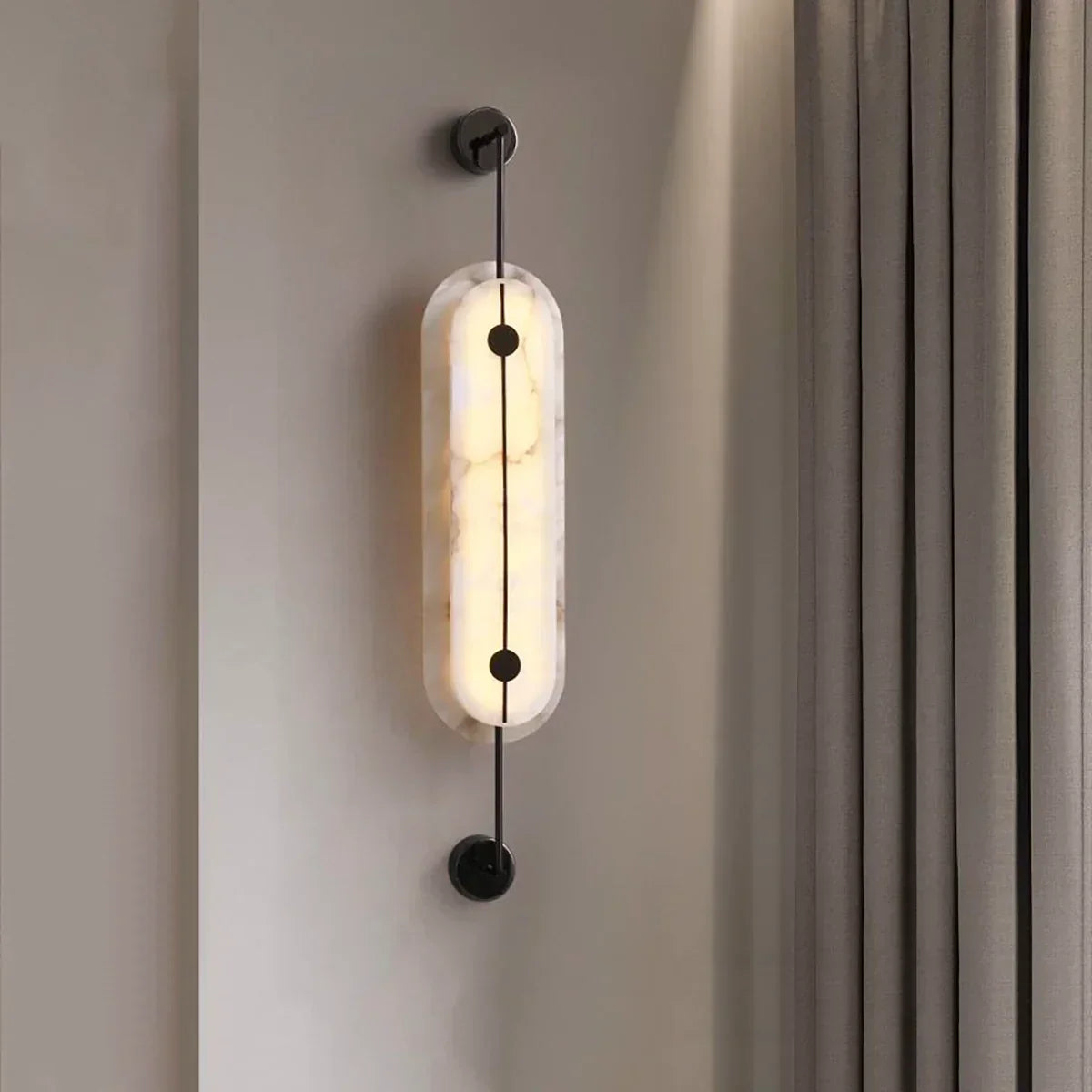 Alabaster Solvane Slender Oval Wall Sconce – Alabaster detail 5