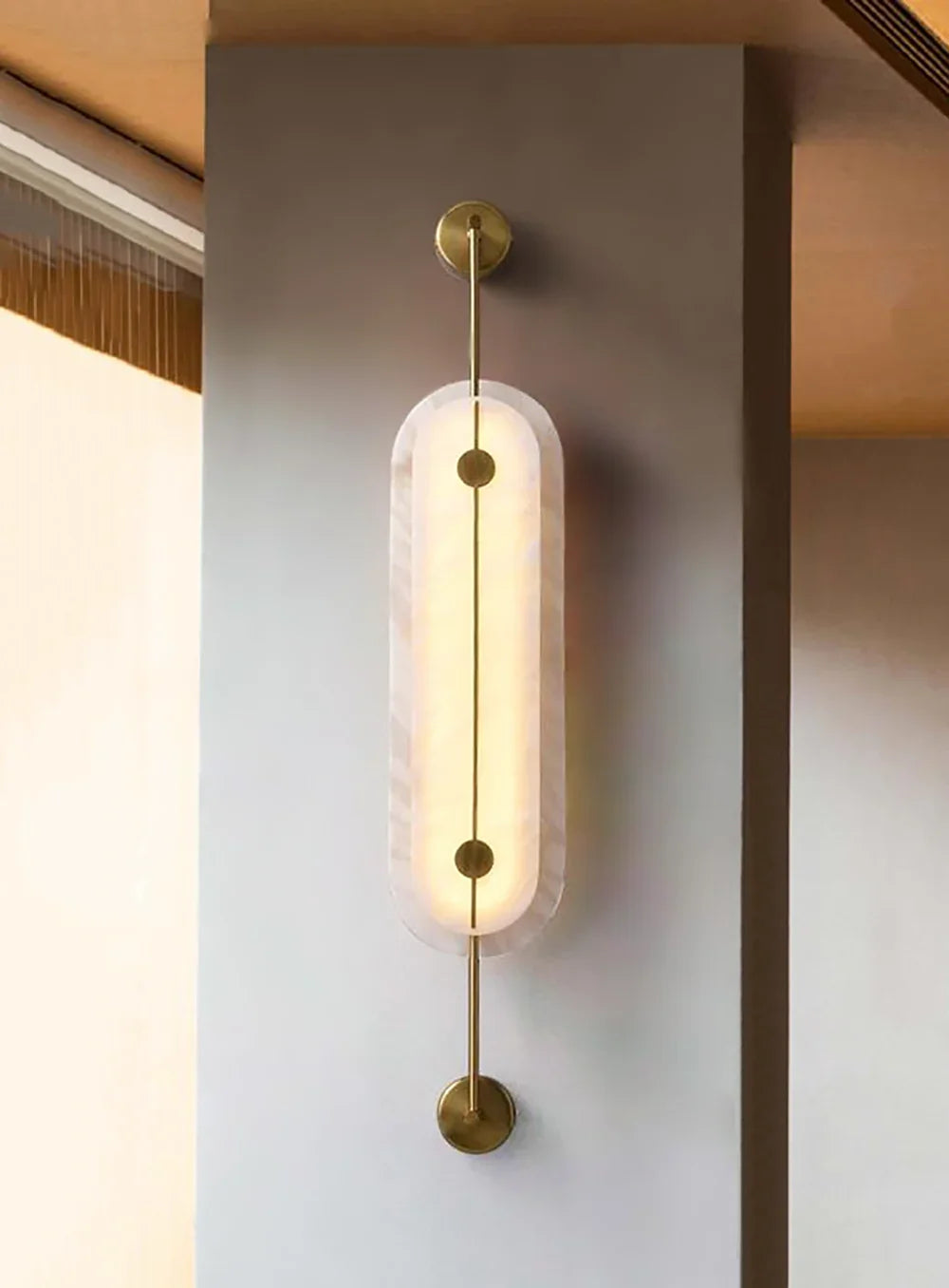 Alabaster Solvane Slender Oval Wall Sconce – Alabaster detail 21