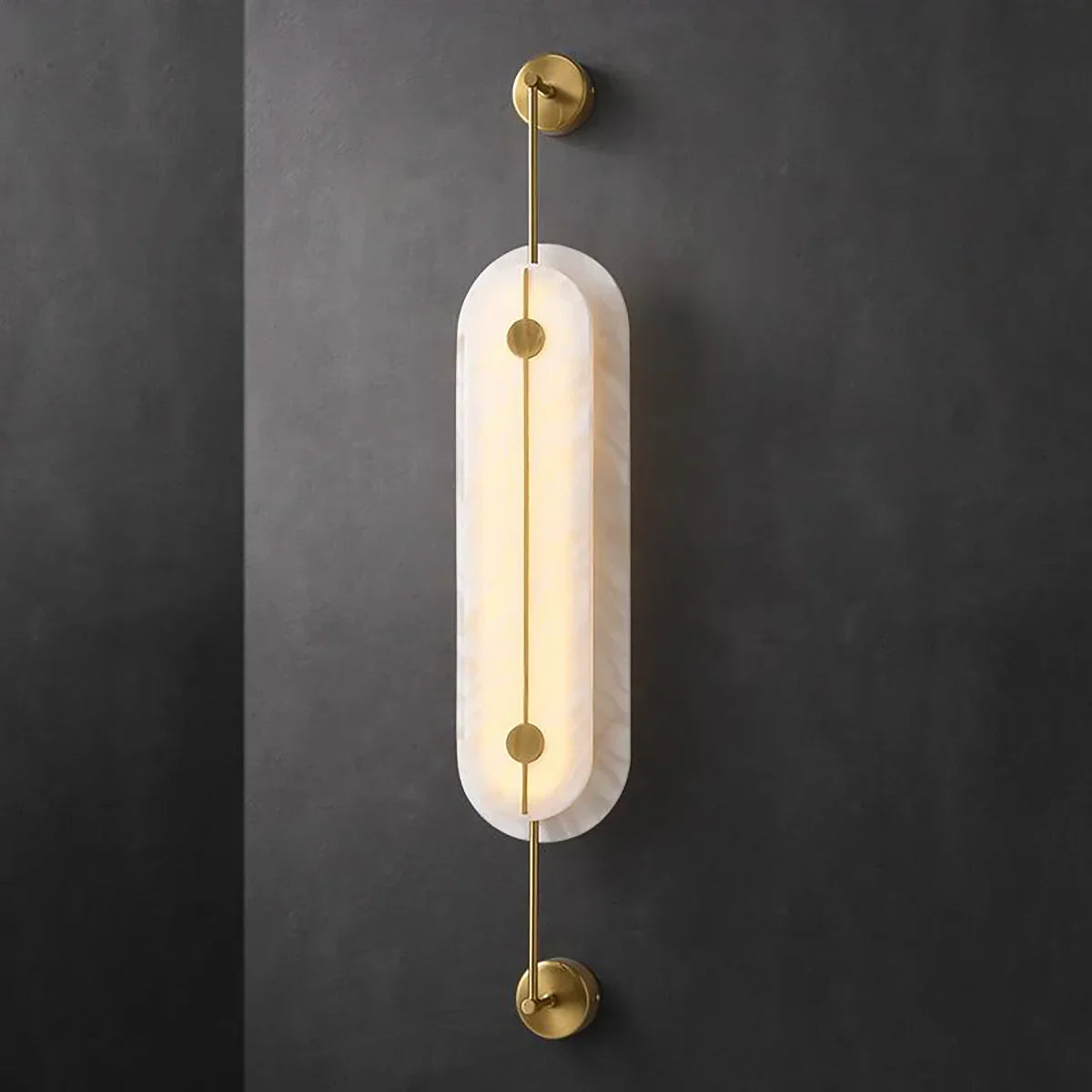 Alabaster Solvane Slender Oval Wall Sconce – Alabaster detail 26