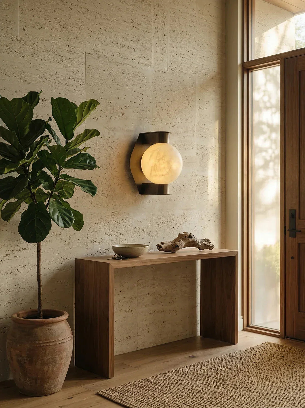 Alabaster Spherical Decorative Art Wall Lamp – Alabaster detail 12