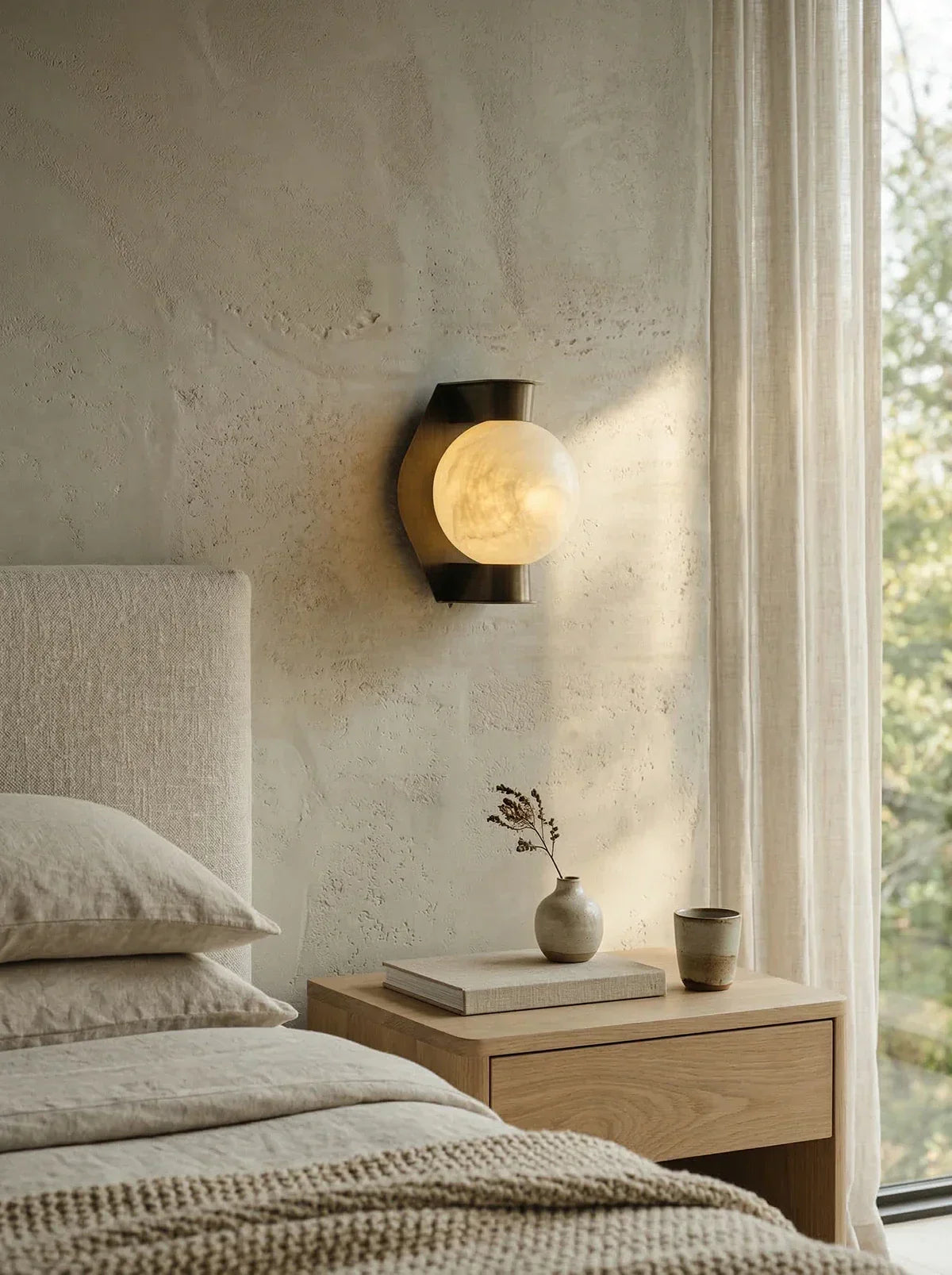 Alabaster Spherical Decorative Art Wall Lamp – Alabaster detail 11