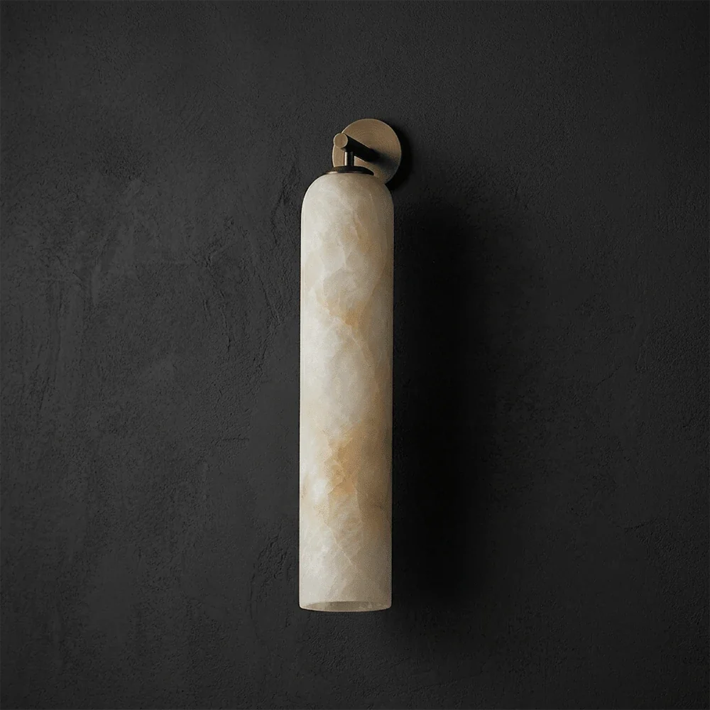 Alabaster Tube Cylinder Wall Sconce – Alabaster detail 11