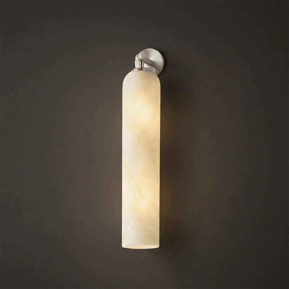 Alabaster Tube Cylinder Wall Sconce – Alabaster detail 10