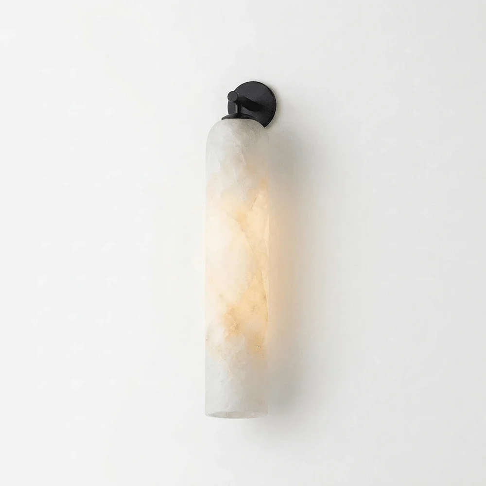 Alabaster Tube Cylinder Wall Sconce – Alabaster detail 13