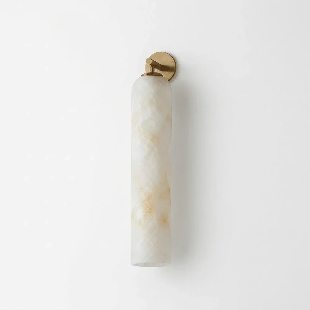 Alabaster Tube Cylinder Wall Sconce – Alabaster detail 16