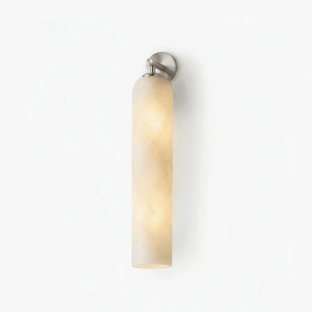 Alabaster Tube Cylinder Wall Sconce – Alabaster detail 14