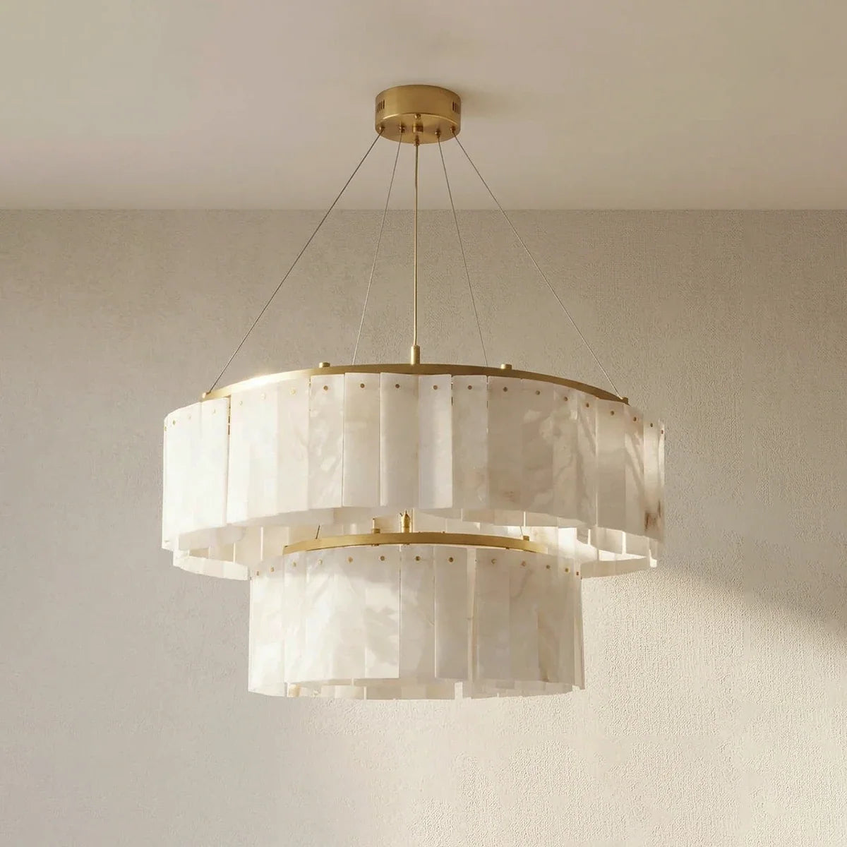 Alabaster Diamond Chandelier – Alabaster detail 18