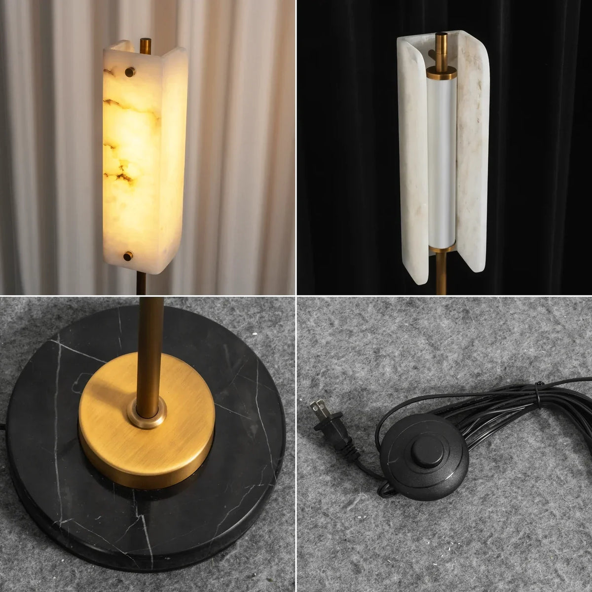 Alabaster Years Brass Floor Lamp – Alabaster detail 22