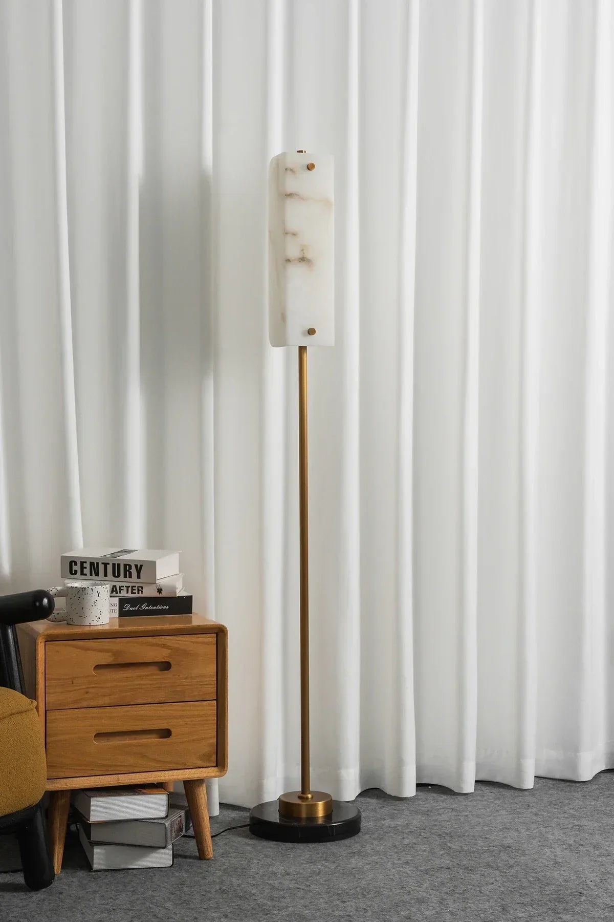 Alabaster Years Brass Floor Lamp – Alabaster detail 14