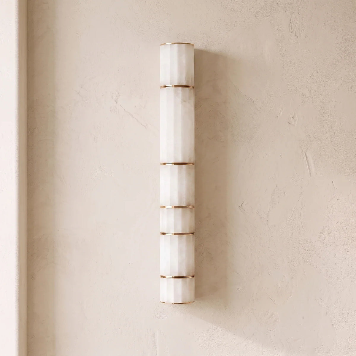 Alcott Fluted Alabaster Column Wall Sconce – Alabaster detail 13