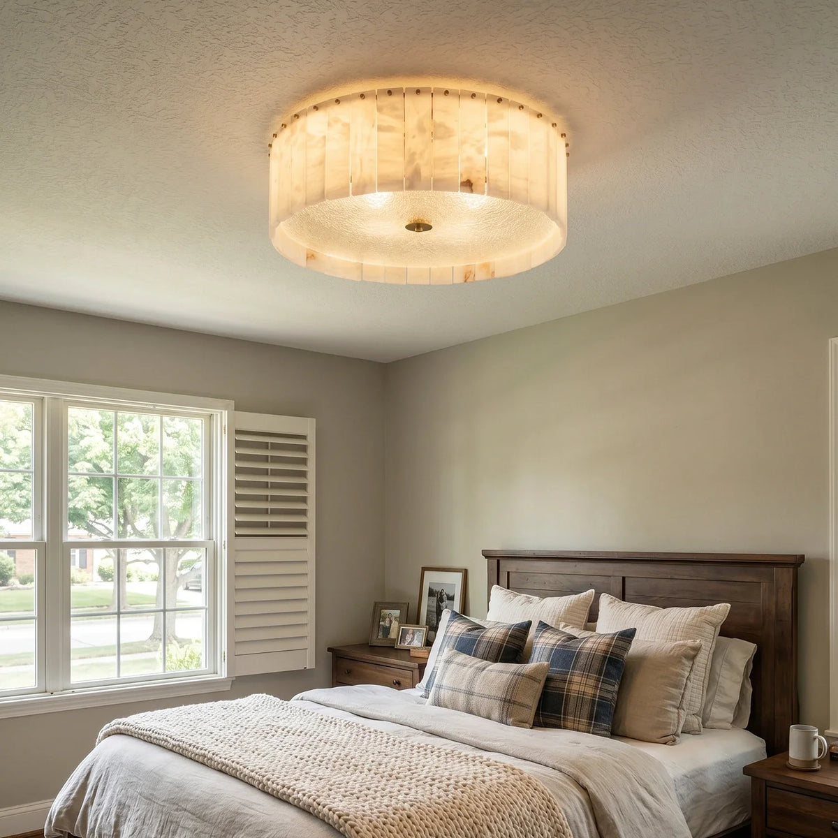 All Copper Alabaster Ceiling Lamp – Alabaster detail 2