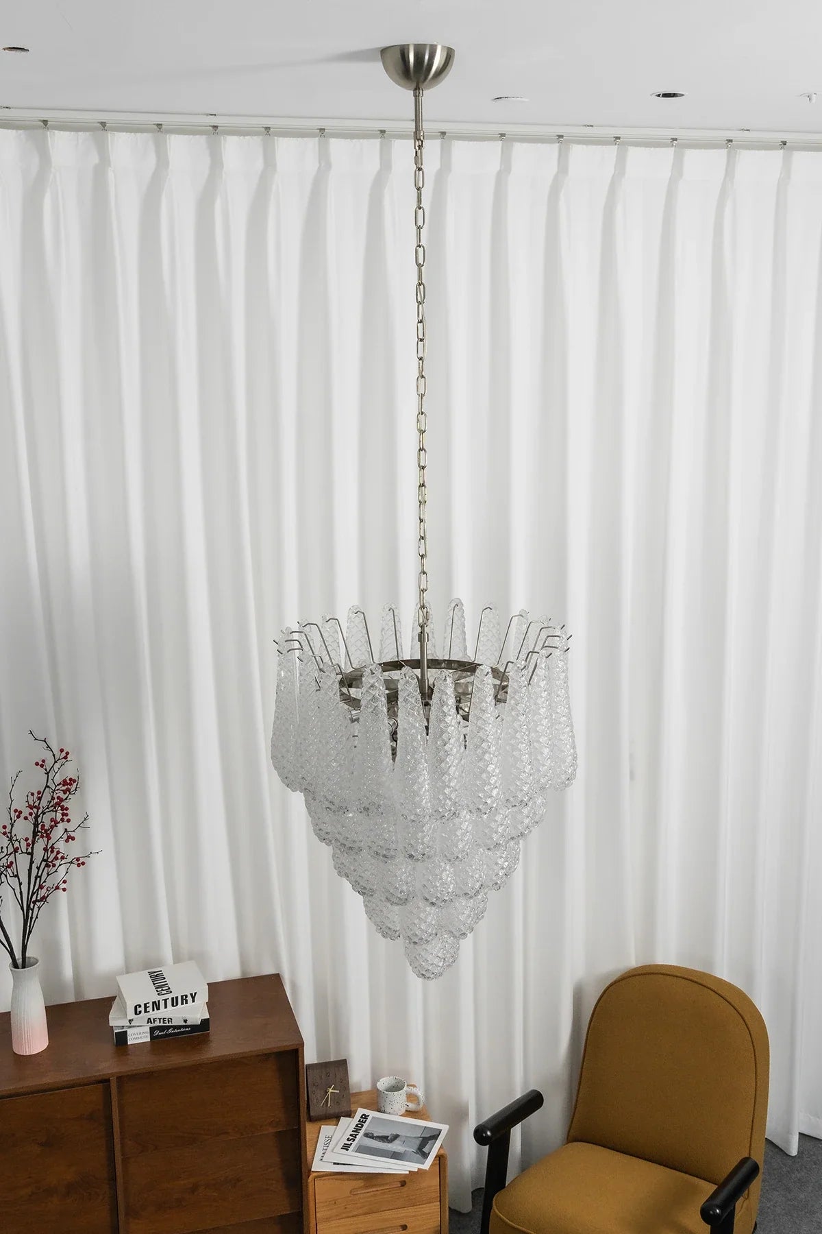 Amaris Tiered Teardrop Glass Chandelier – Glass detail 20