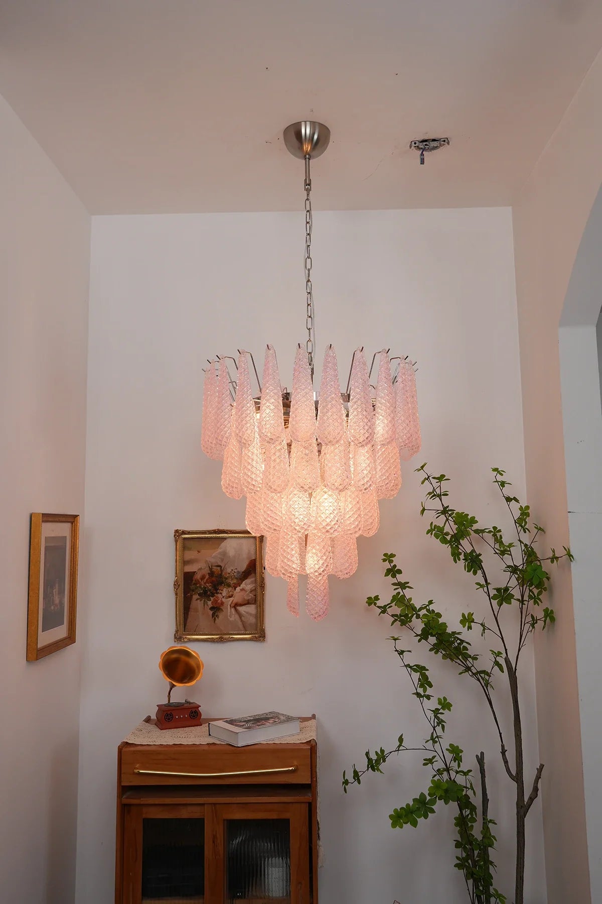 Amaris Tiered Teardrop Glass Chandelier – Glass detail 22