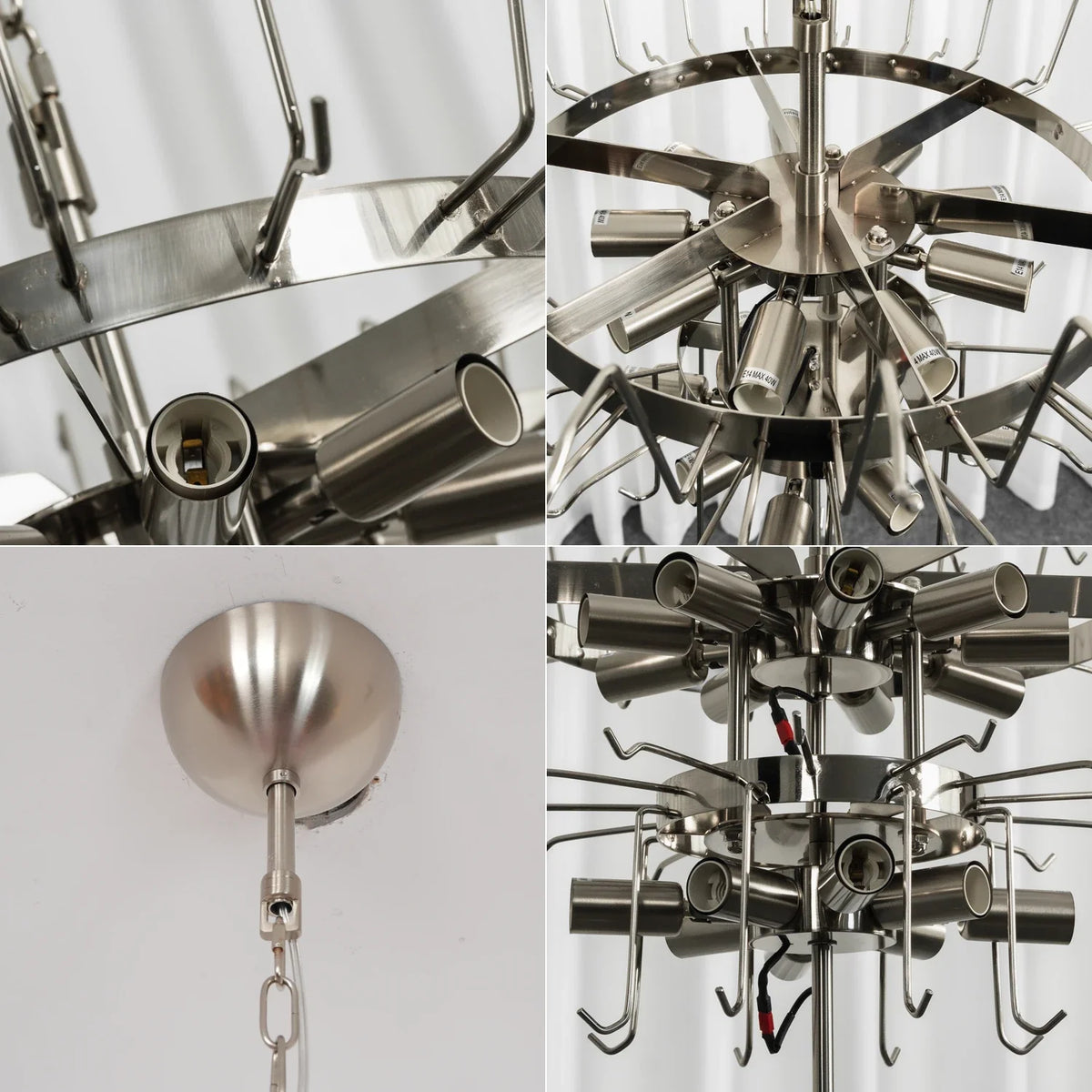 Amaris Tiered Teardrop Glass Chandelier – Glass detail 27