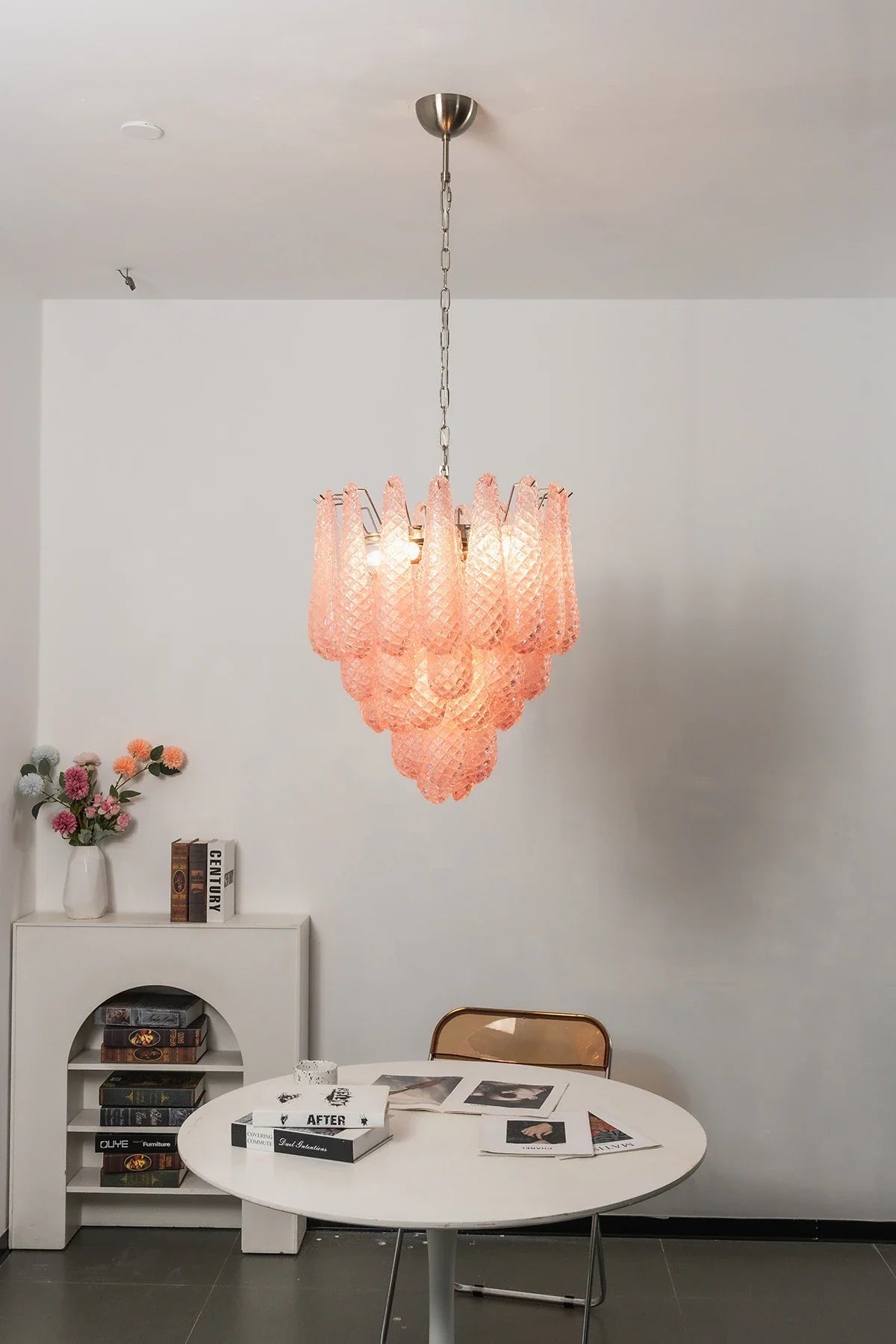 Amaris Tiered Teardrop Glass Chandelier – Glass detail 13