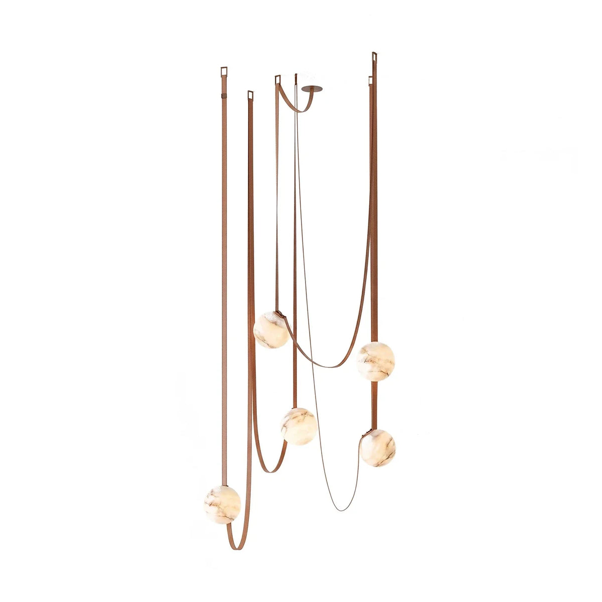 Anouk Draped Strap Alabaster Chandelier