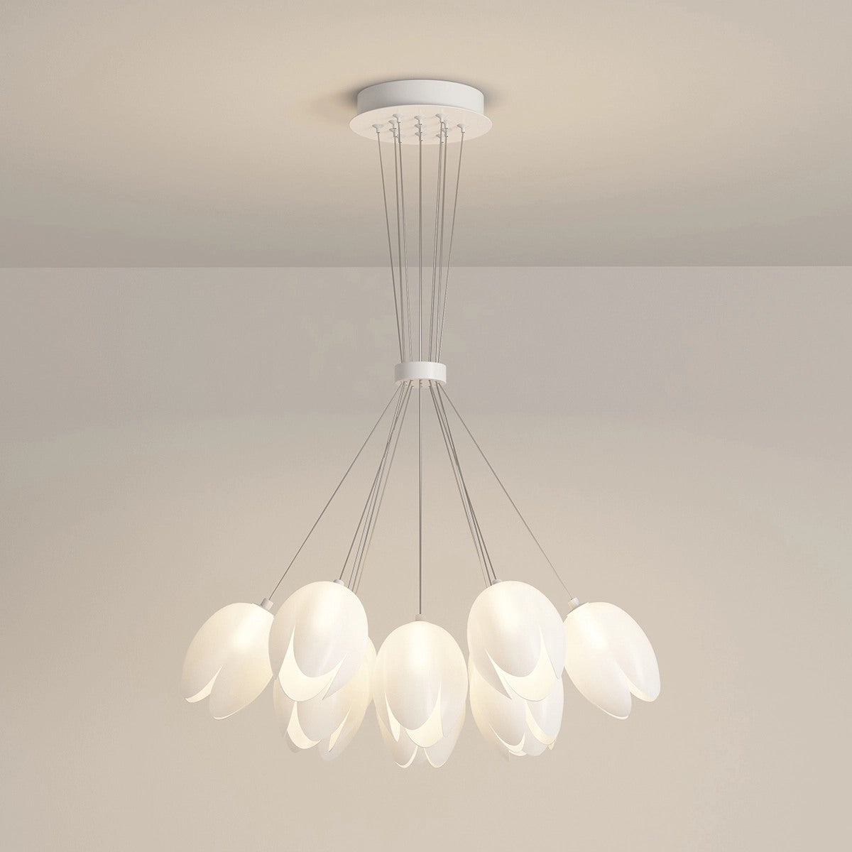 French Tulip Flower & Ball Chandelier – detail 14