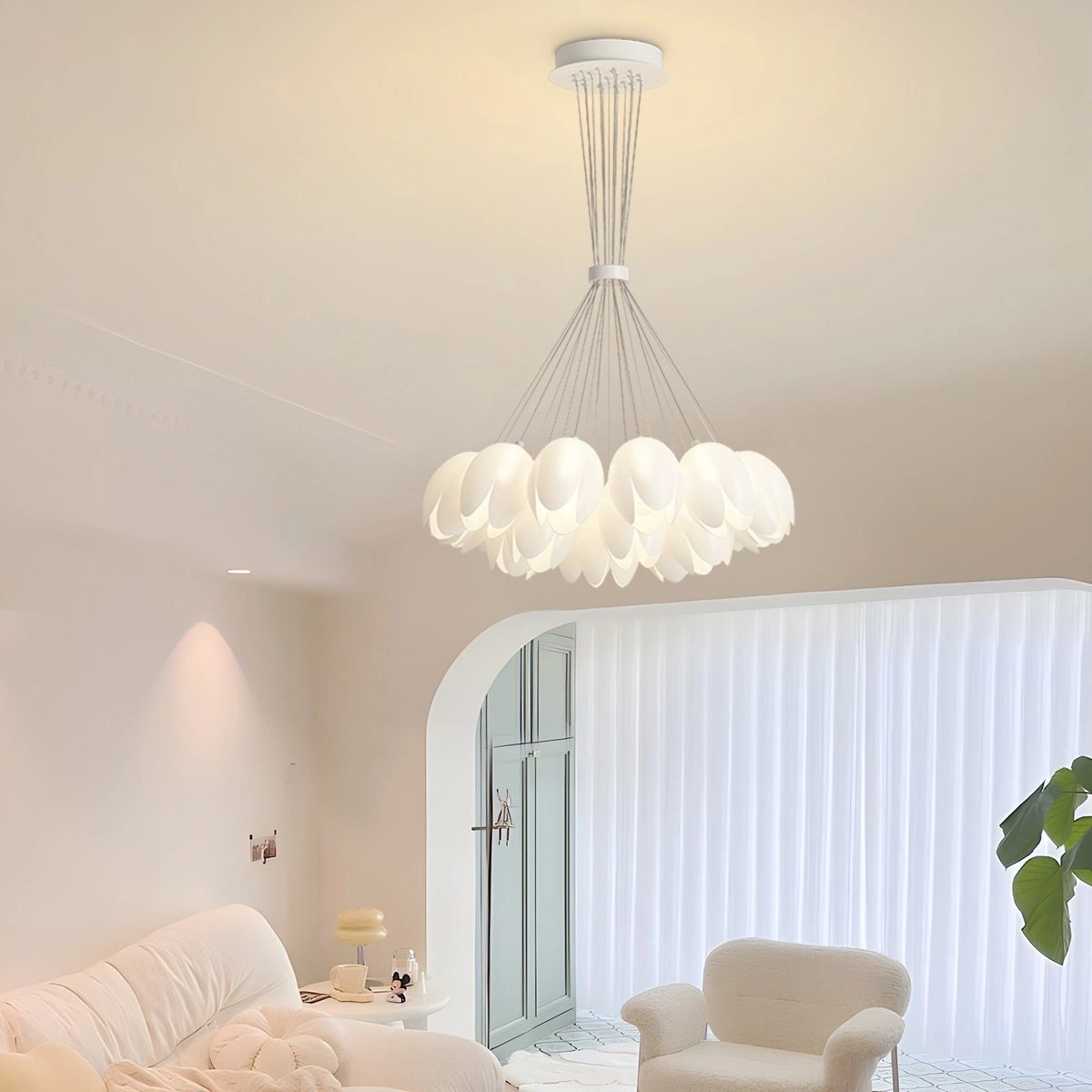French Tulip Flower & Ball Chandelier – detail 17