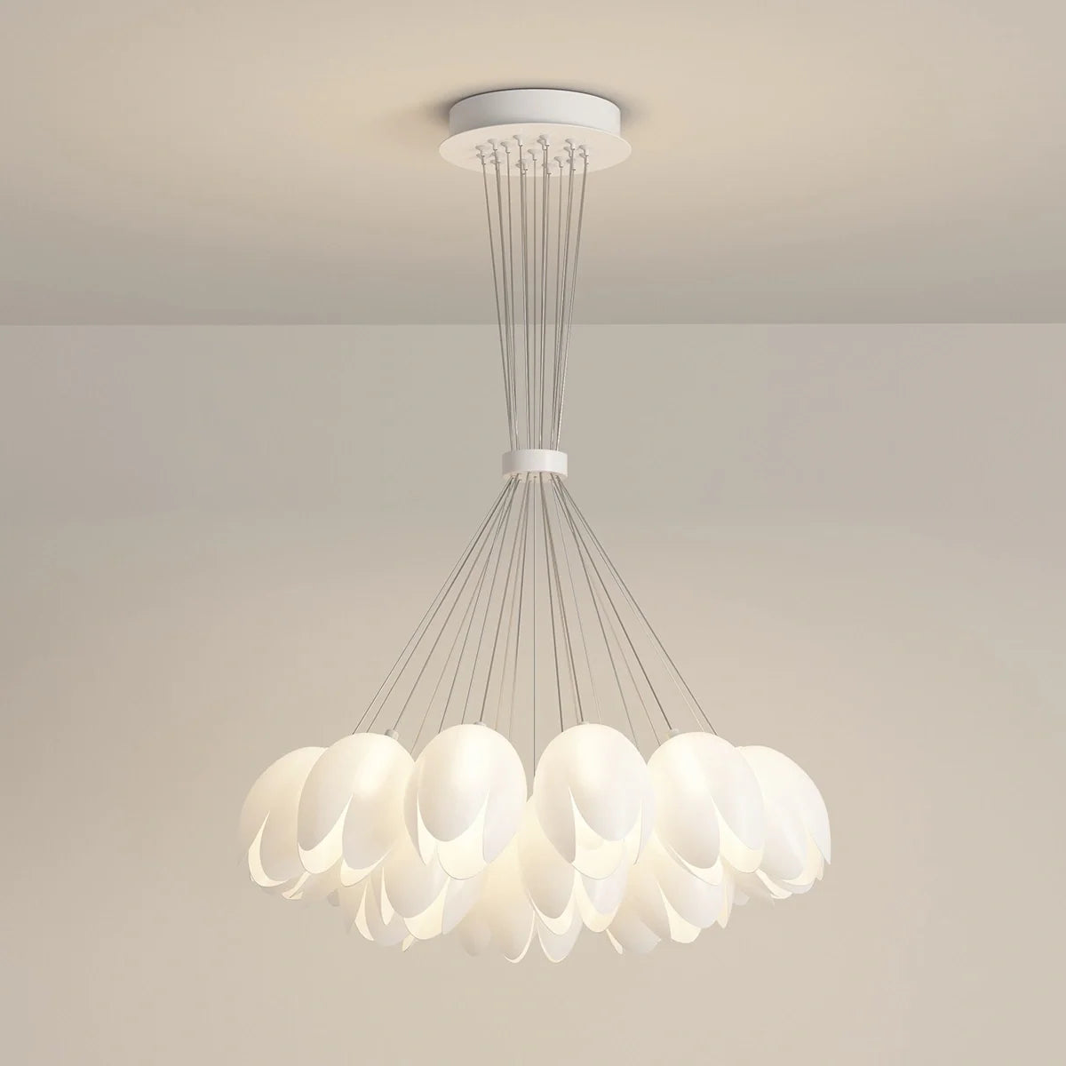 French Tulip Flower & Ball Chandelier – detail 15