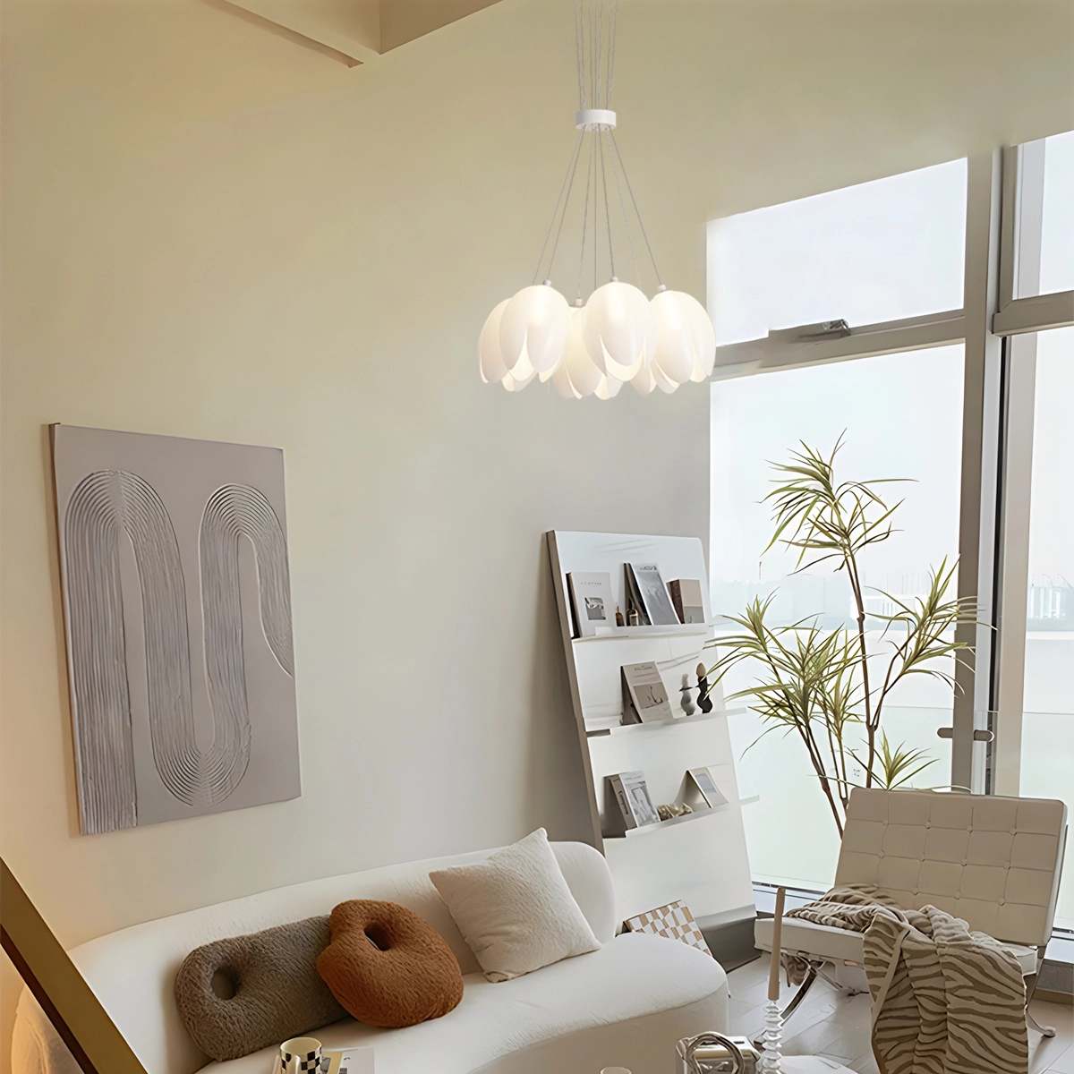 French Tulip Flower & Ball Chandelier – detail 9