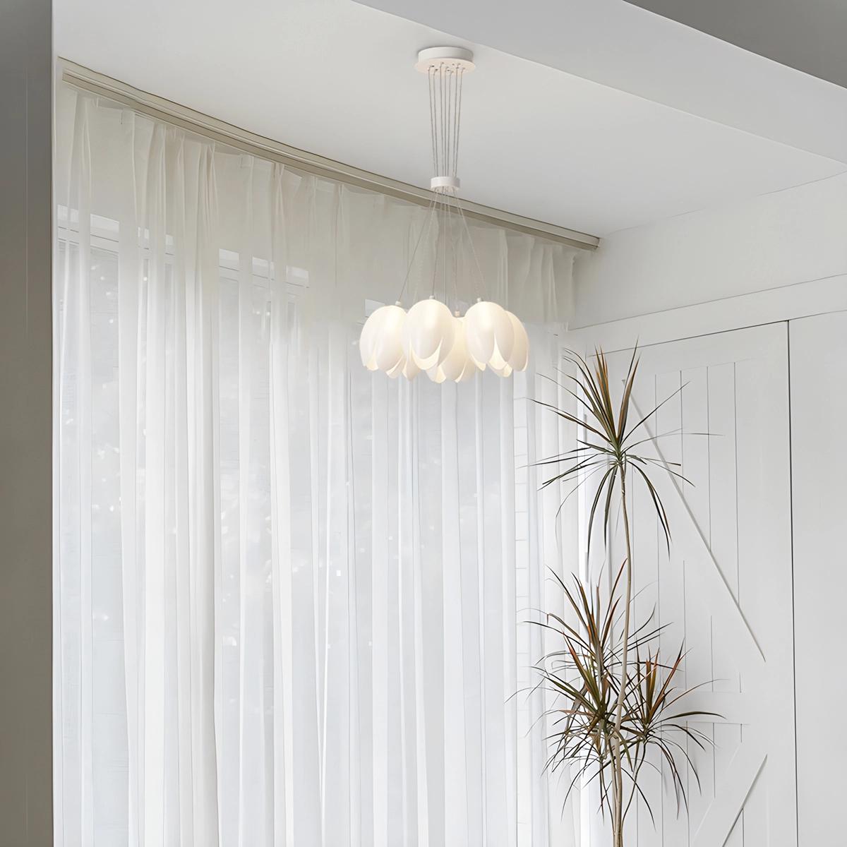 French Tulip Flower & Ball Chandelier – detail 10