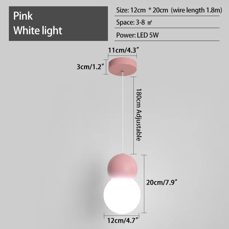Cream Style Globe Pendant Light Small Bedside Lamp – detail 15