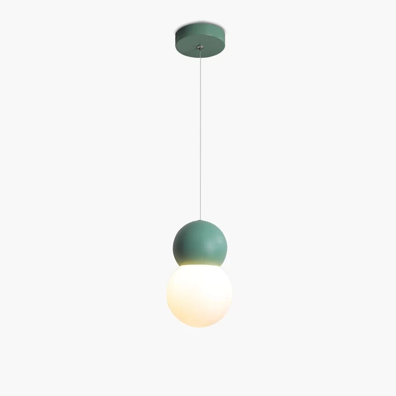 Cream Style Globe Pendant Light Small Bedside Lamp