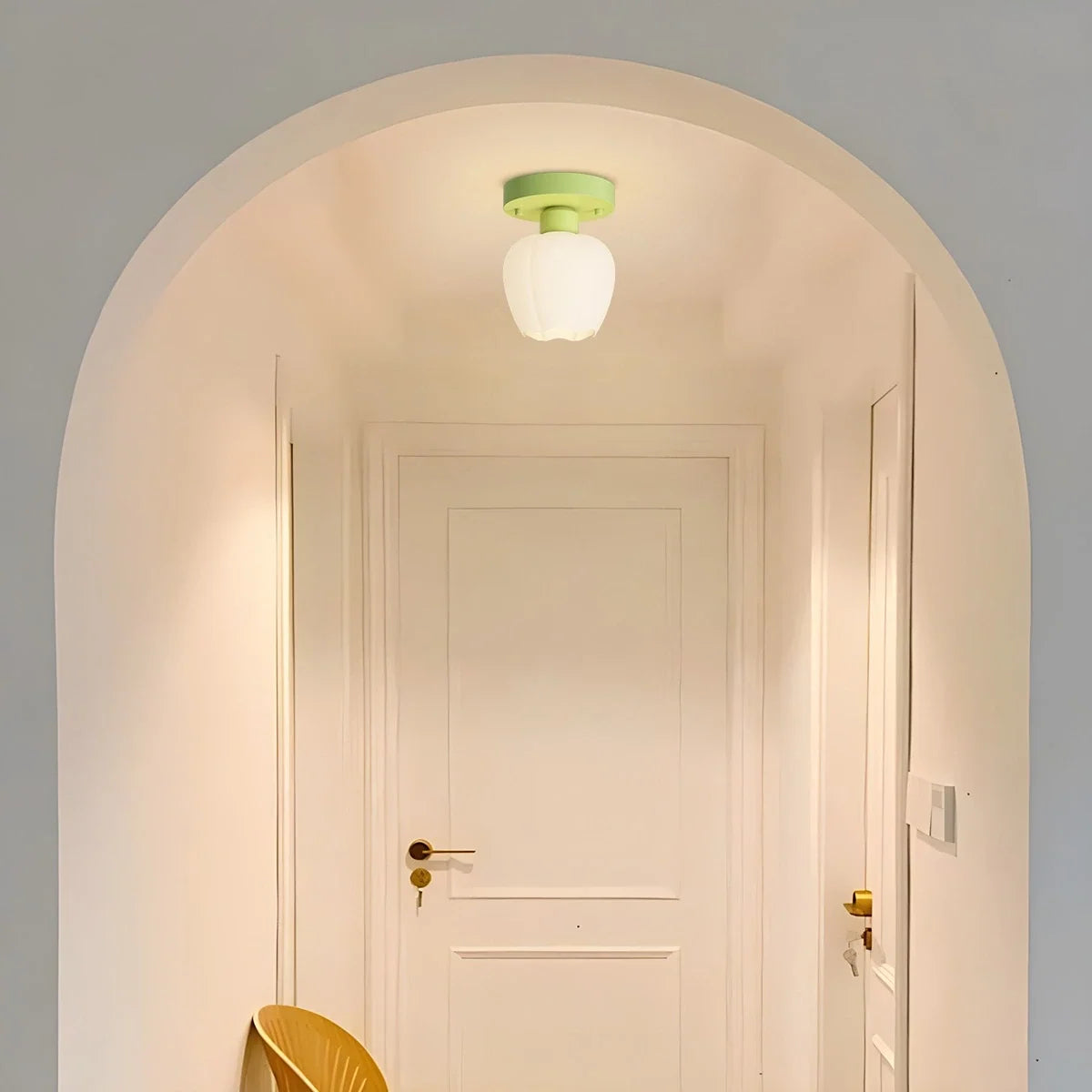 French Garden Glass Ceiling Lamp – Glass detail 12